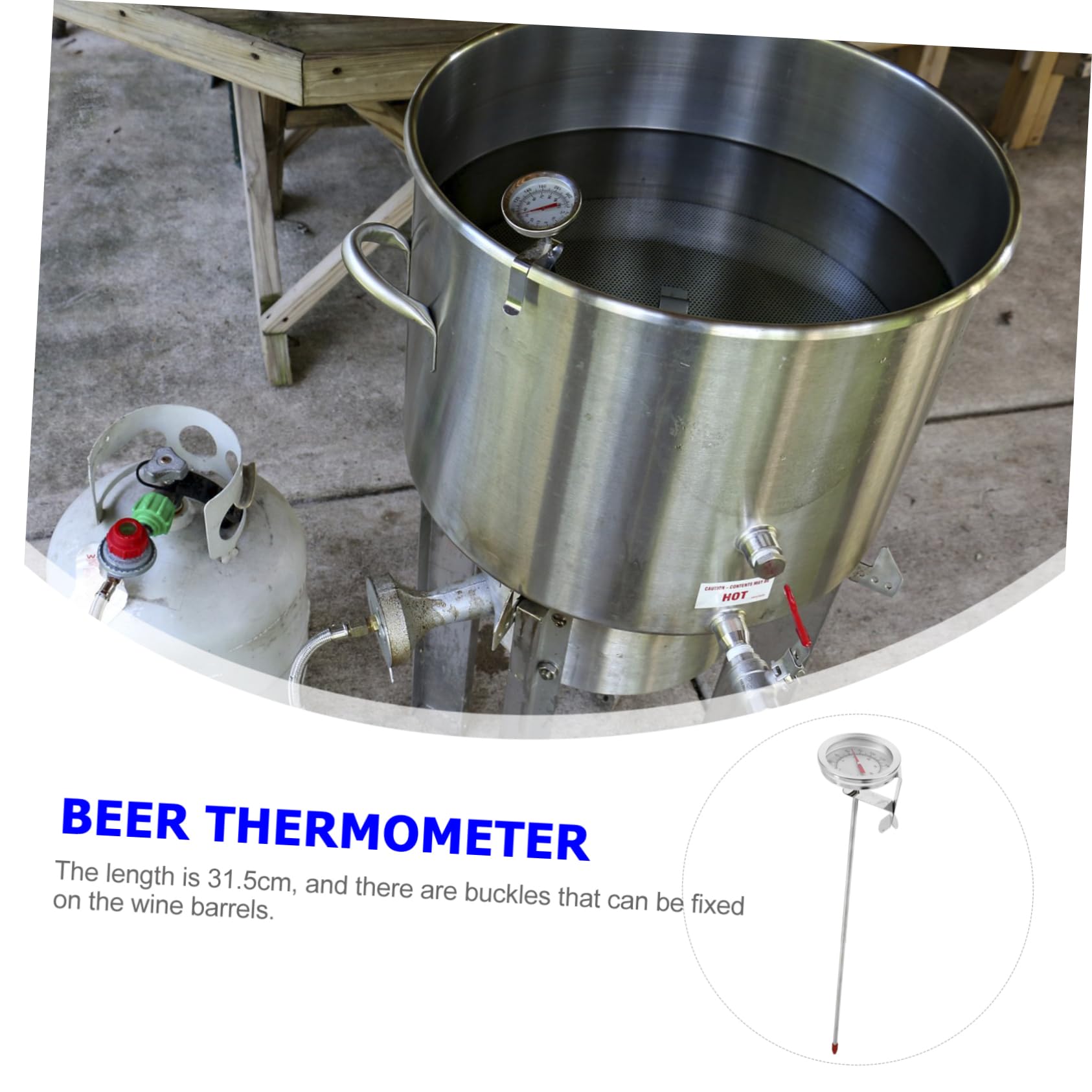 GRIRIW Deep Fry Thermometer Instant Read Food Thermometer for Accurate Measurement Frying Grilling and Cooking High Resistant and Portable