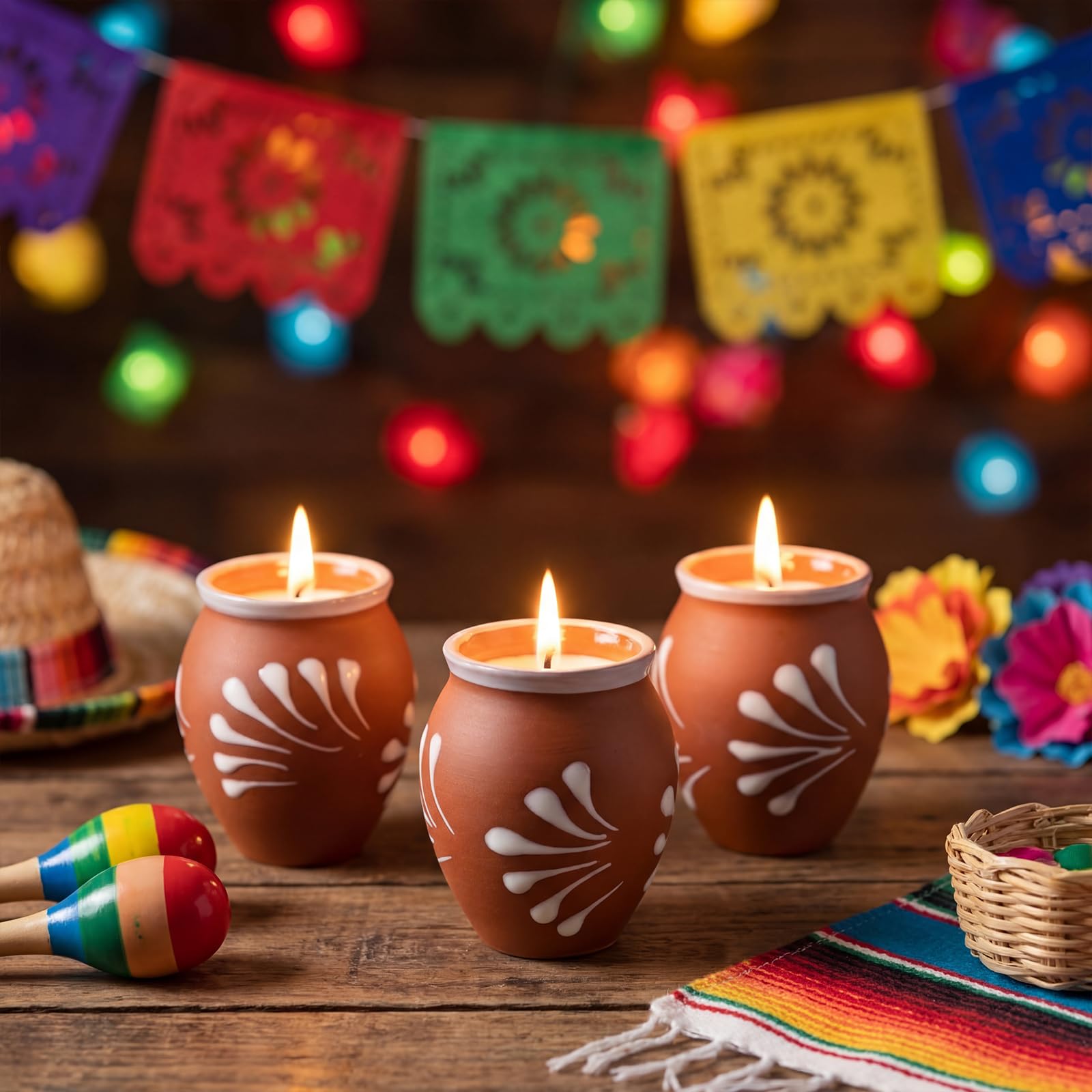 Amazon.co.jp: Lyrow De Barro Mexicanos キャンドル カンタリトス