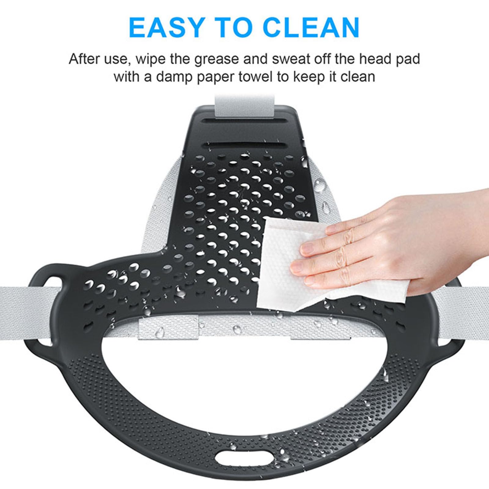 LICHIFIT Cuscino per la Testa in TPU per Meta Quest 3 VR Cuffie Sostituzione del Cuscinetto di Supporto della Cinghia per la Testa Comodo Cuscinetto ausiliario Riduci la Pressione Tappetino p - 4