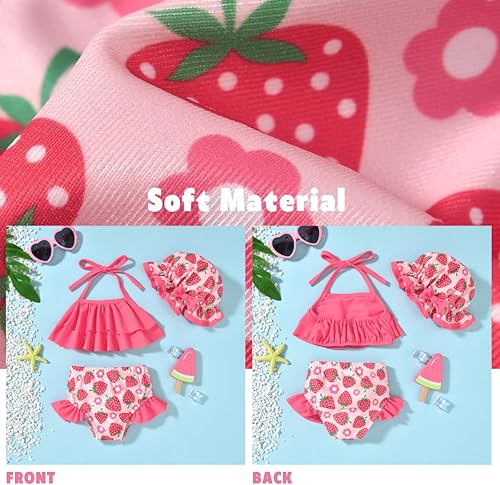 Miniatura 3 de Aalizzwell Traje de baño para niñas pequeñas con sombrero