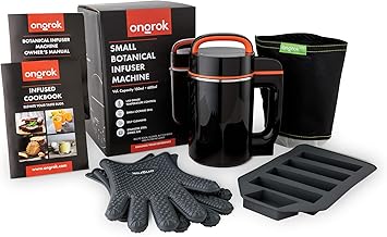ONGROK Small Butter Maker - Small Batch Makes 3/4-2.5 Cups | Infuser for Herbs, Extractor and Automatic Oil Maker for Oils, Tinctures, and Butters, Full ETL-Certified Kit