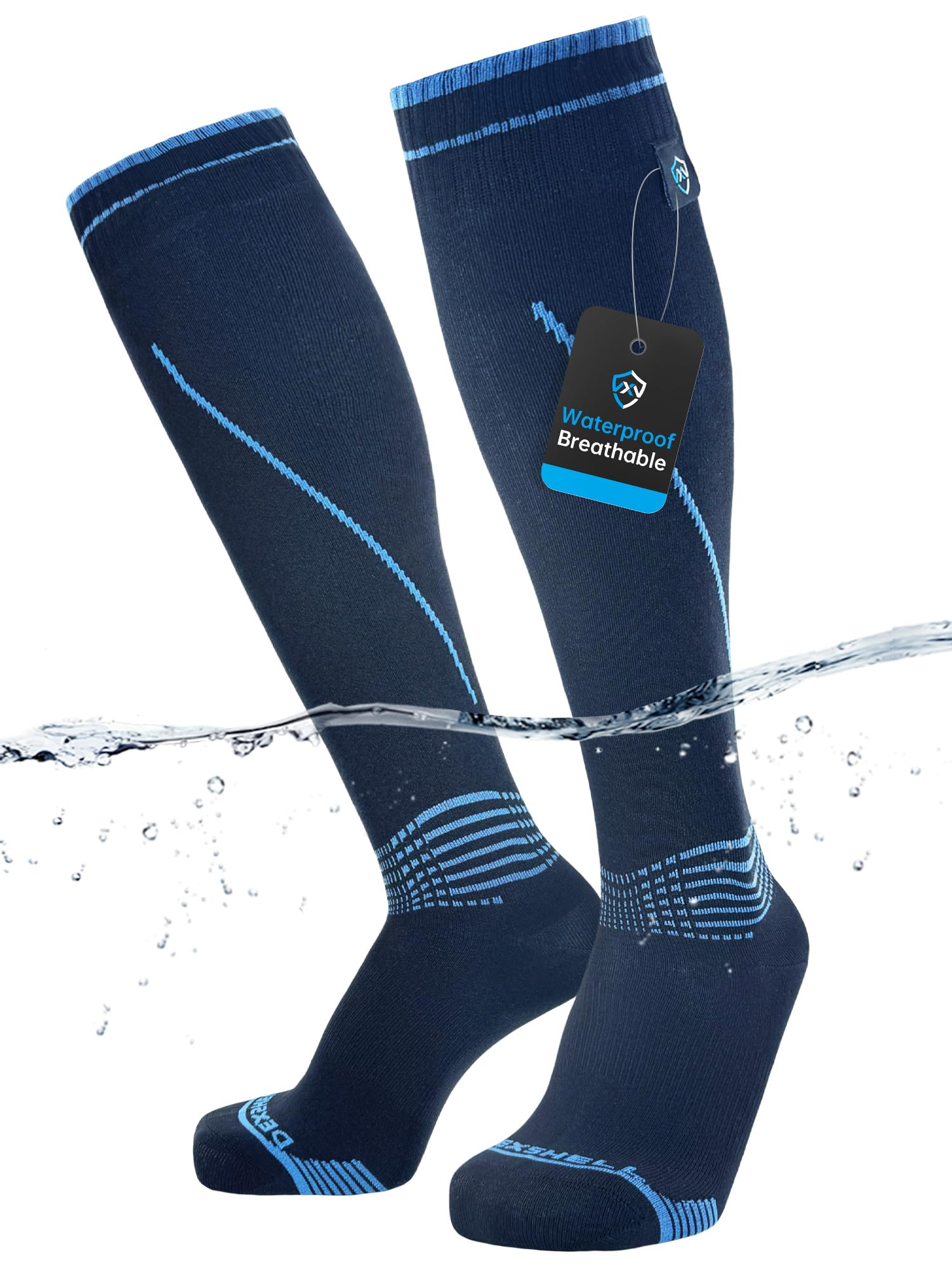 DexShell Waterproof Wading Socks Knee High For Men & Women Hiking Trail Running Outdoor Recreational Activities