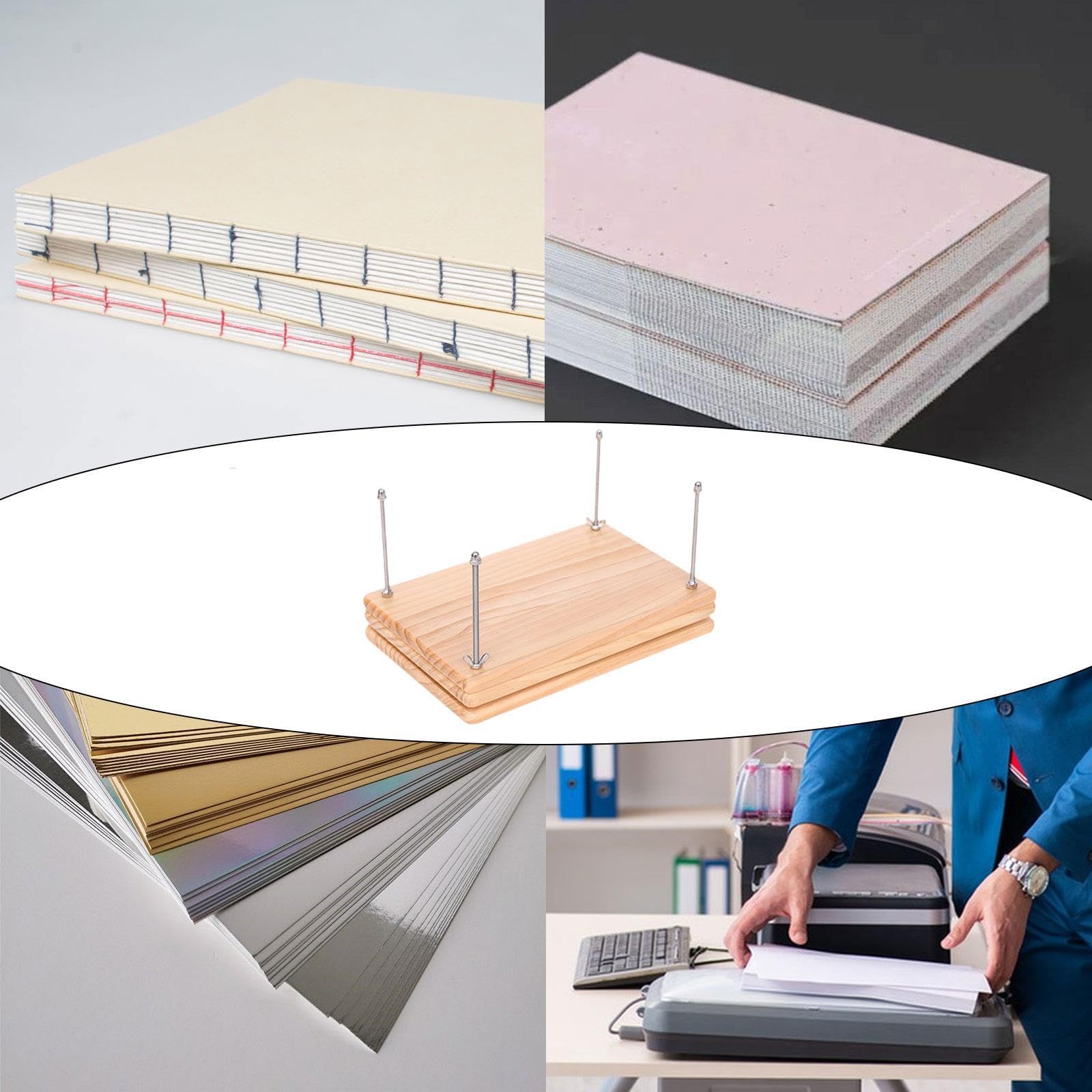 Buchbindemaschine Aus Holz, Manuelle Presse für Papier Und Karten, Dreischichtig