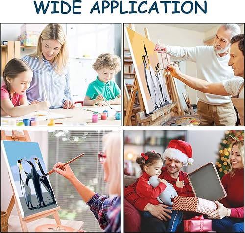 Miniatura 7 de SANWEITU Pintura de Halloween por número para principiantes, lienzo enmarcado por número para adultos, pintura de calabaza de Halloween para