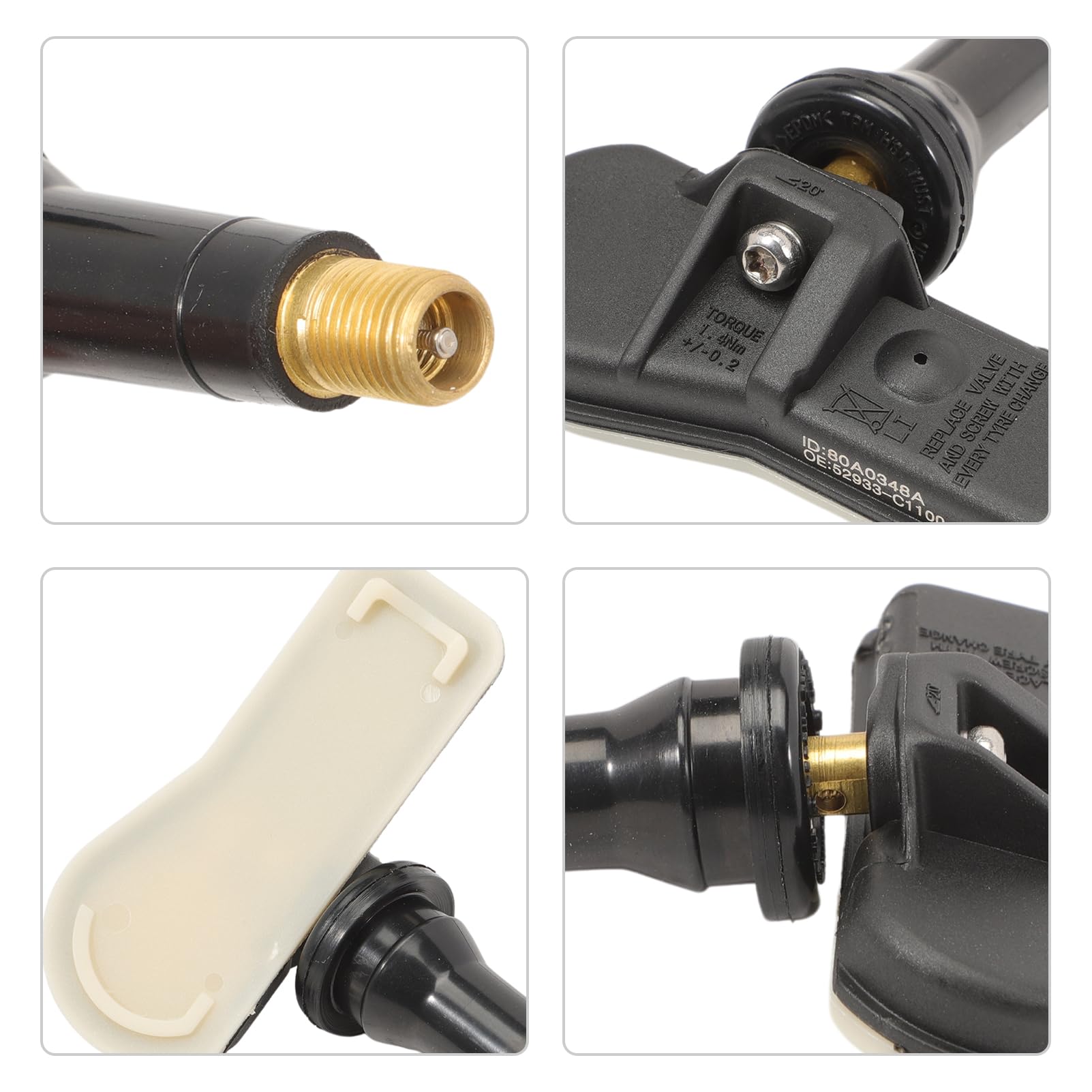 4x RDKS Sensor 433 MHz Reifendrucksensor TPMS für Hyundai i20 Tucson TL TLE Santa Fe IV TM Sonata VII LF Nexo 52933C1100 52933C8000