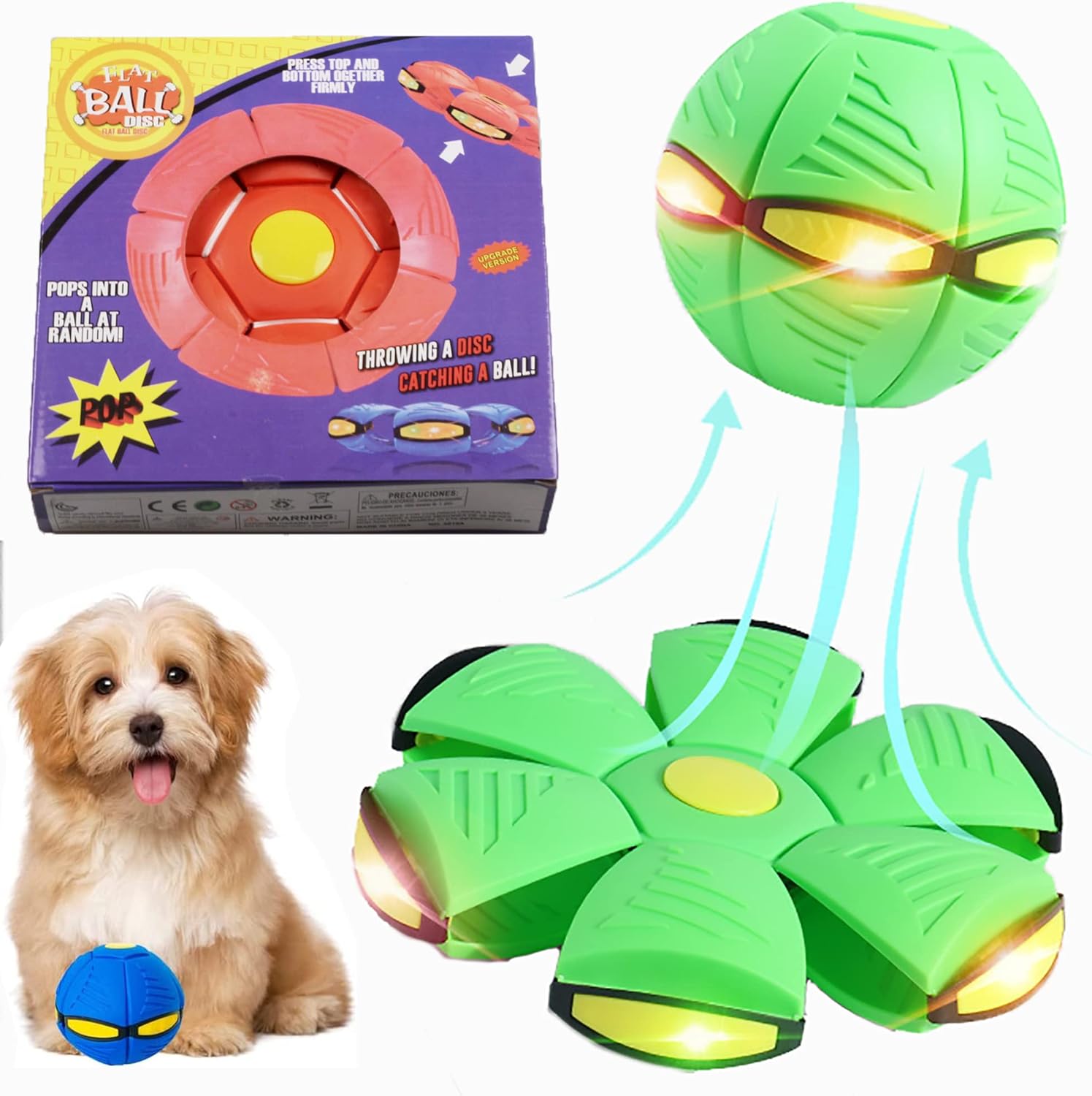 BOPELMALLS 2023 New Pet Toy Flying Saucer Ball, Flying Saucer Ball Dog
