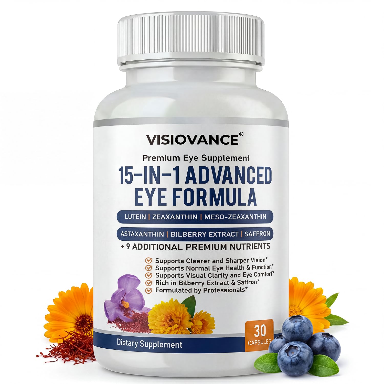Eye Health Supplement, 3 Macular Carotenoids, 30 Capsules