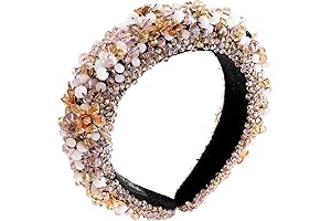 Gorgeous and Exquisite Pink Crystal Padded Headband for Women