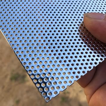 Perforated Stainless Steel Sheet - Expanded Metal Mesh, 1.5mm Thickness, 1.1mm Aperture, 400mm X 200mm