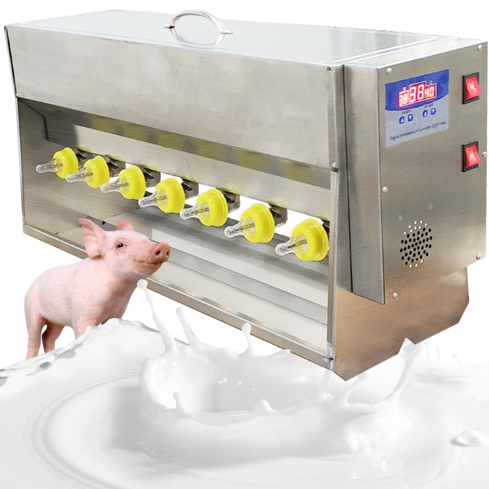 Distributeur automatique de lait à température constante à 14 tétines pour agneaux