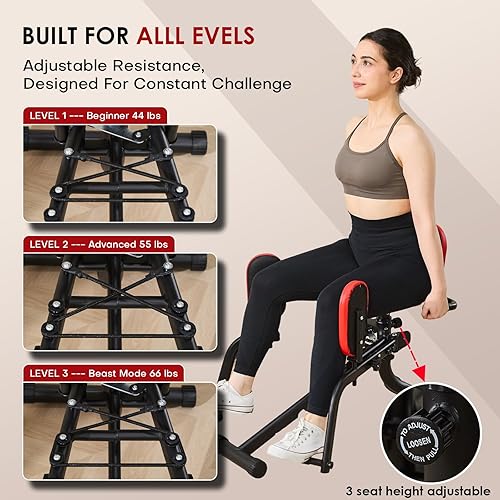 Miniatura 5 de Ocdin Máquina aductora de abductor de cadera para gimnasio en casa, interior y exterior muslo y glúteos Systerm de entrenamiento