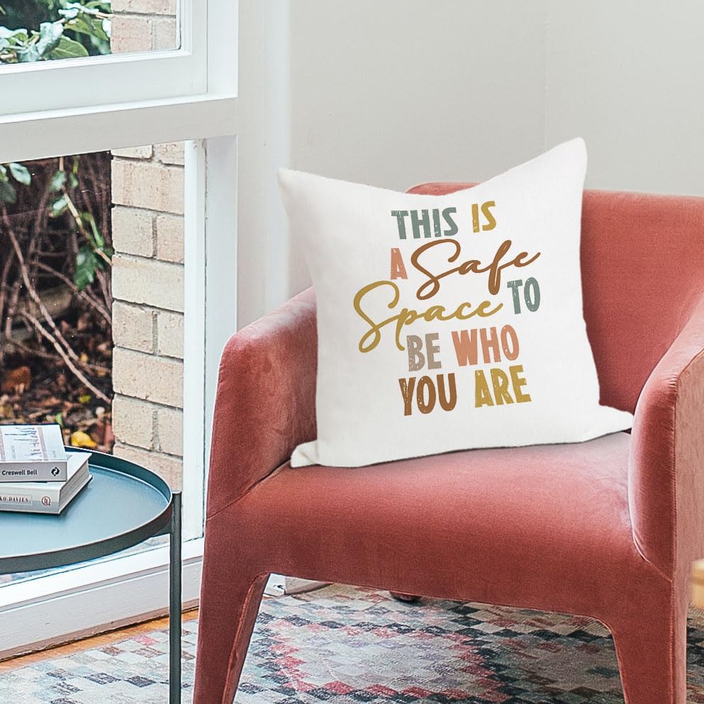 Miniatura 4 de Rusenbao Fundas de almohada calmantes para decoración de esquina, fundas de almohada de afirmación de 18 x 18 pulgadas, funda de almohada