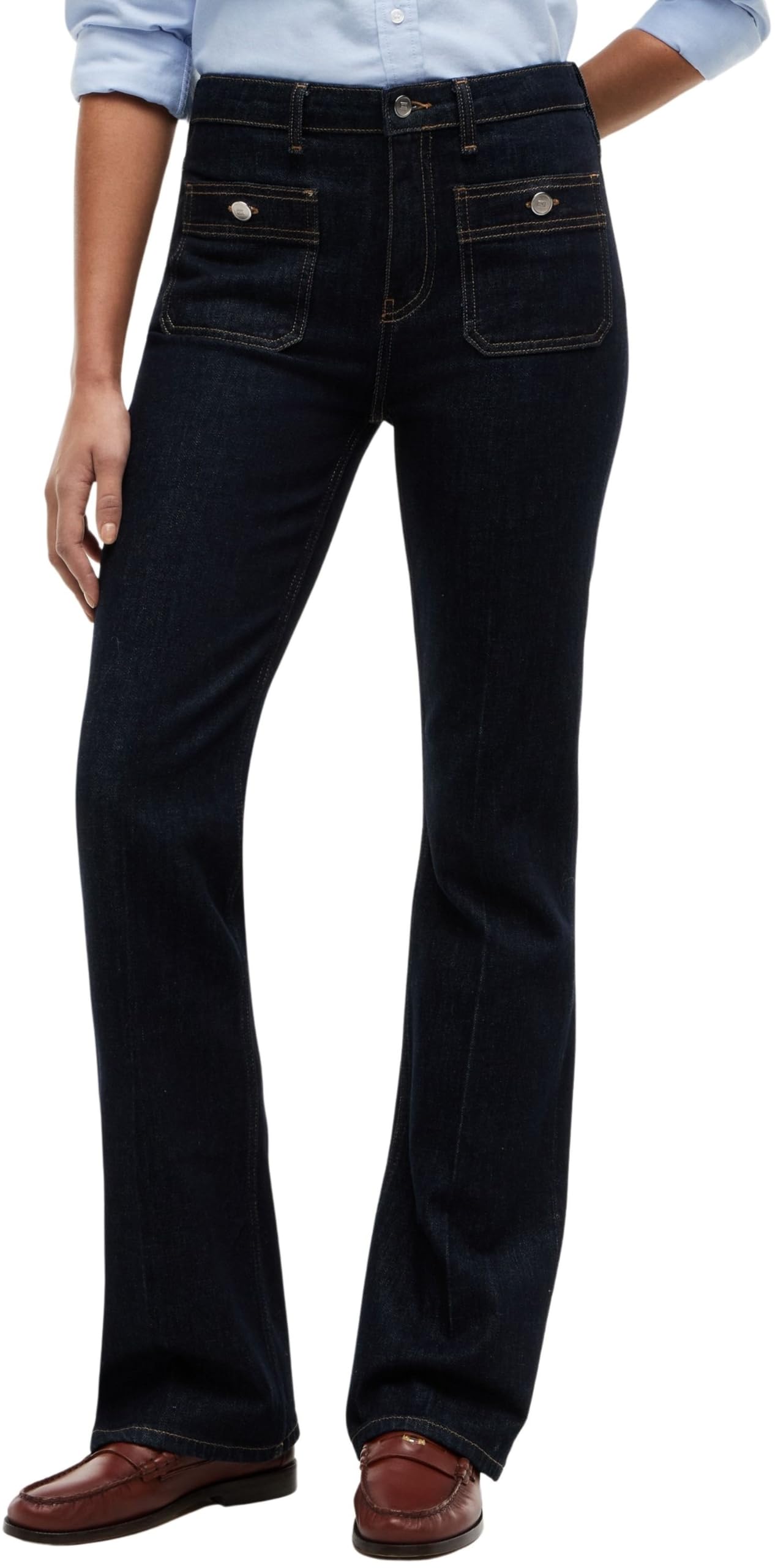 Tommy Hilfiger Women's DNM Rinse Bootcut Rw WW0WW50778, Denim, 30W / 30L