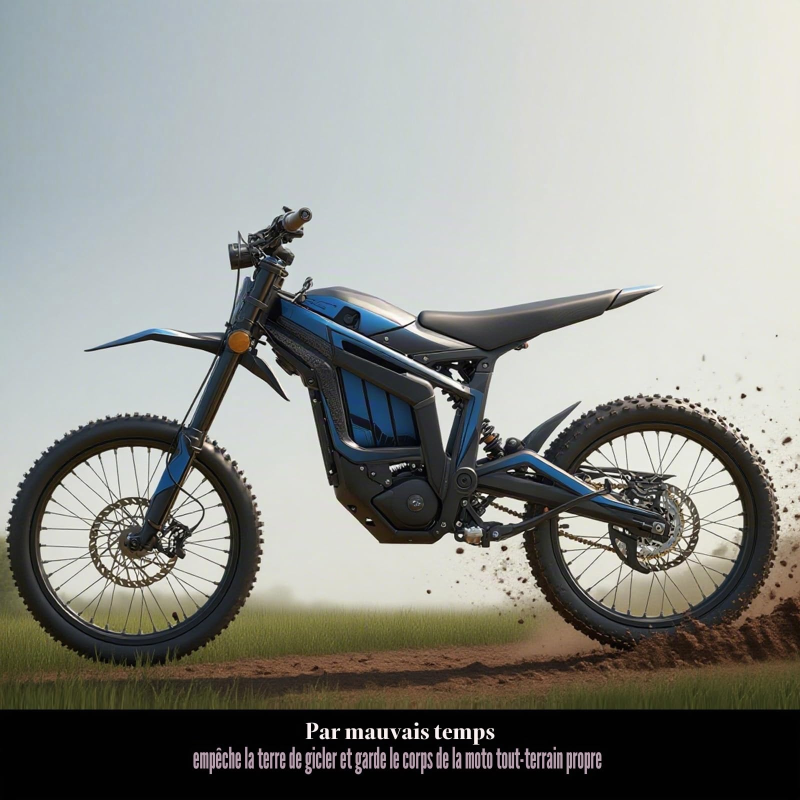 CHANGCHENG Garde-boue arrière pour Talaria - Garde-boue en plastique pour moto tout-terrain électrique Talaria Sting MX3 MX4 MX5 - Noir
