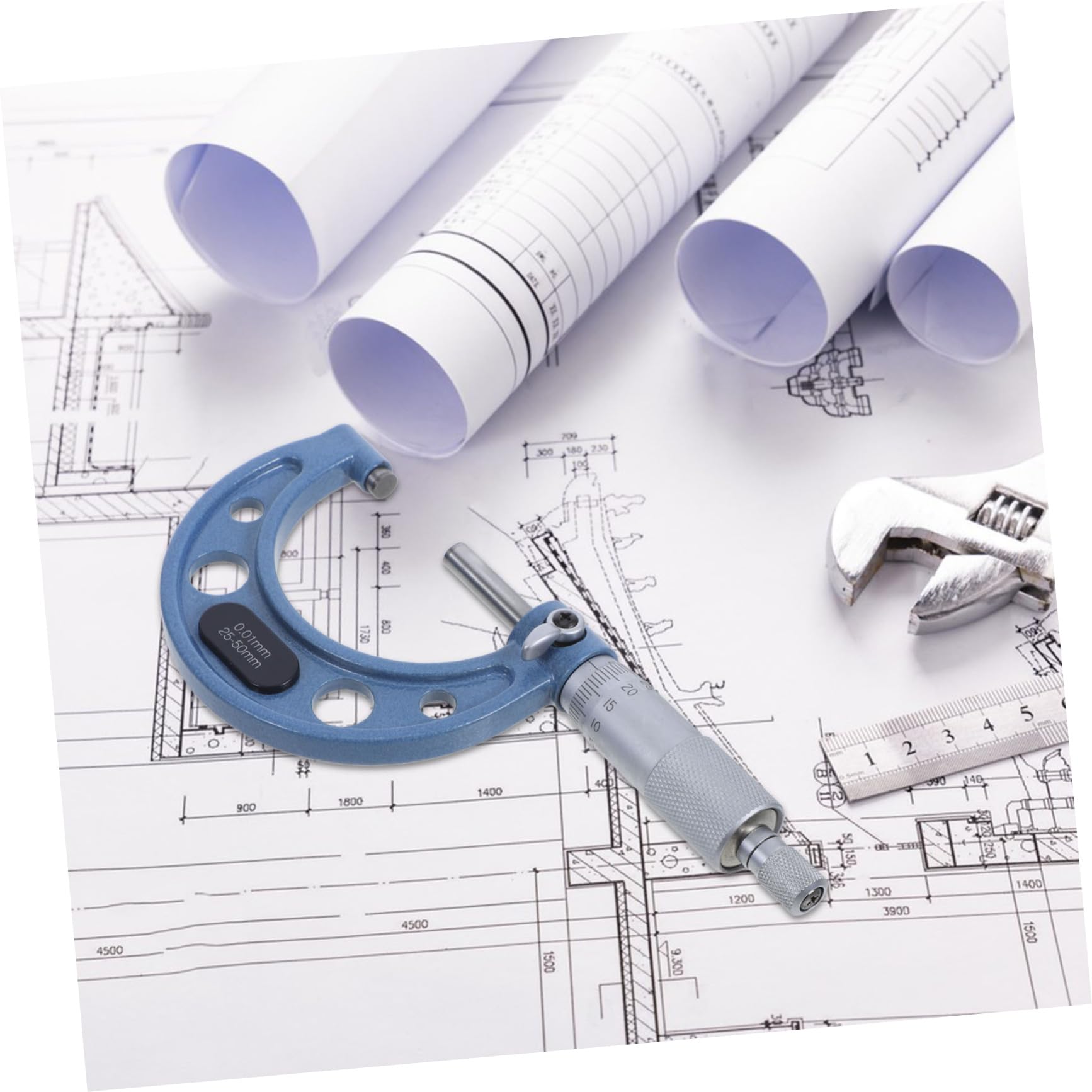 Luxshiny Micrometro Esterno in Acciaio Inox Precisione per Misurazioni di Esterno da Strumento di Misura Meccanico per Hobbisti e Meccanici