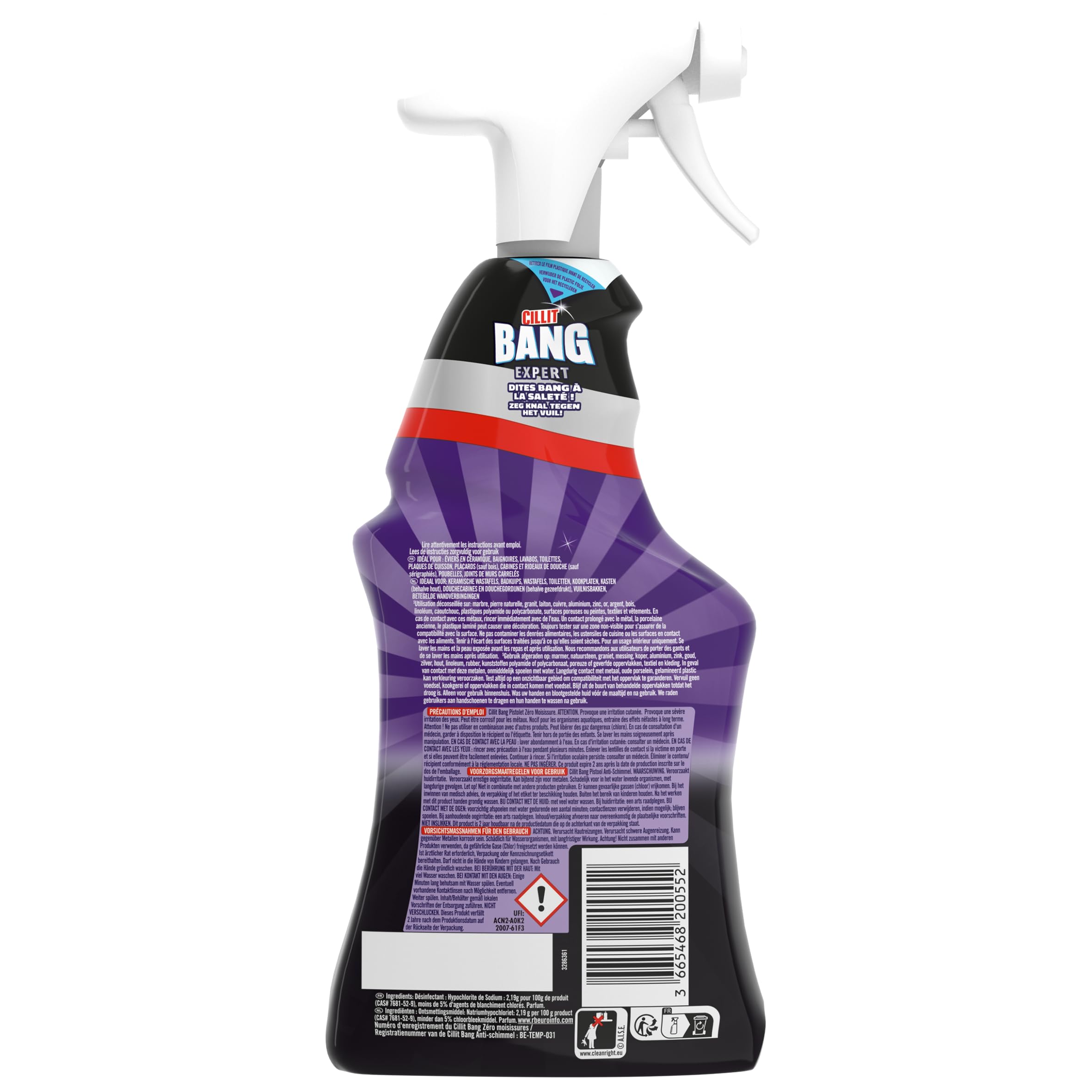 Cillit Bang Spray Expert Zéro Moisissure - Lot de 6x750ml