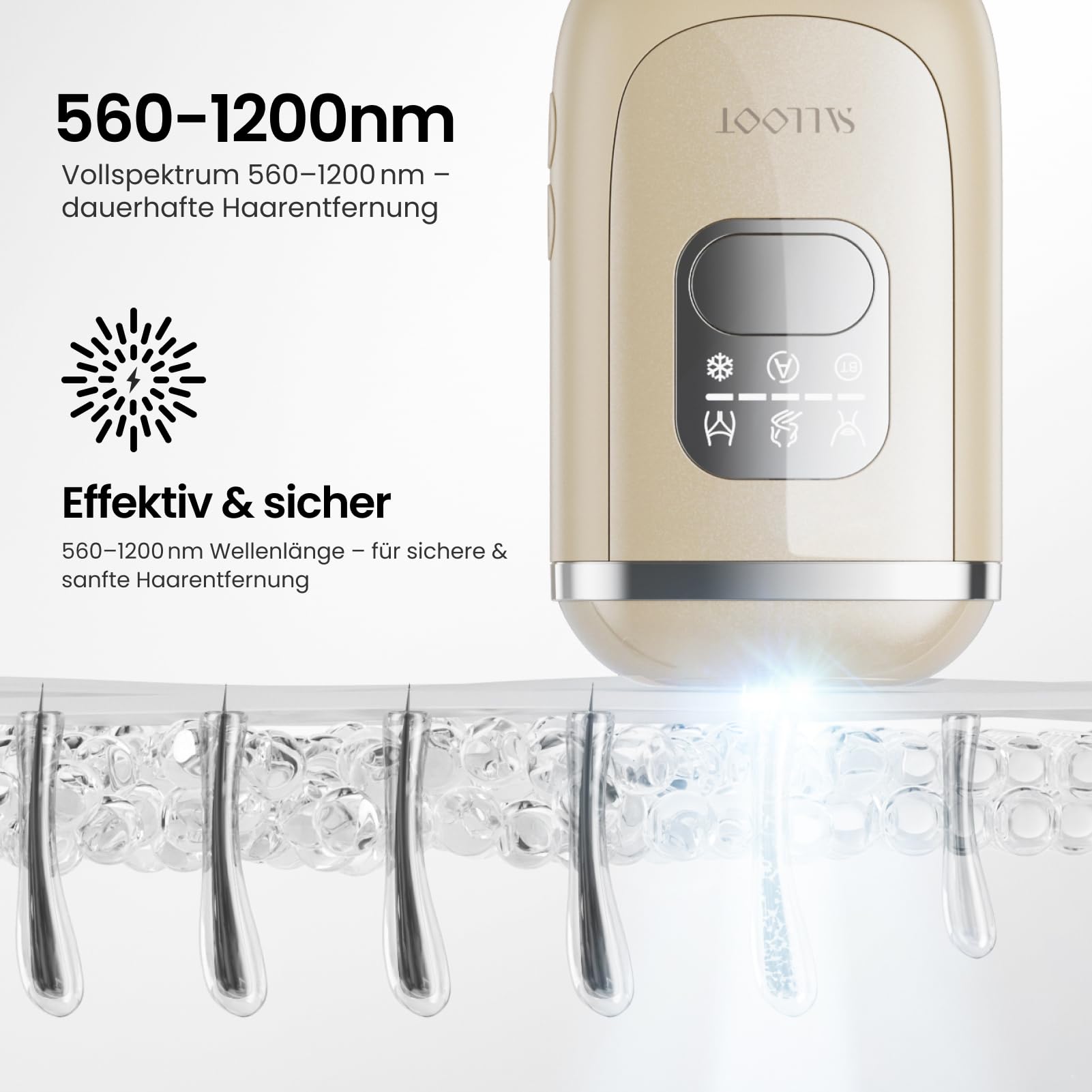 22J IPL Geräte Haarentfernung für Damen, 78W Dual-Pulse IGBT & 4°C Saphir-Eis-Kühlung Indolore, Dauerhaft laser haarentfernung zuhause für Bikini, Gesicht, Achseln, Leichter und Stärker für Unterwegs