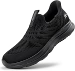 ODCKOI Men's Slip On Shoes Breathable Hands Free Walking & Running Shoes for Gym, Work & Daily Use Without Lightweight Cushion No Tie Design Laces Sports Sneaker