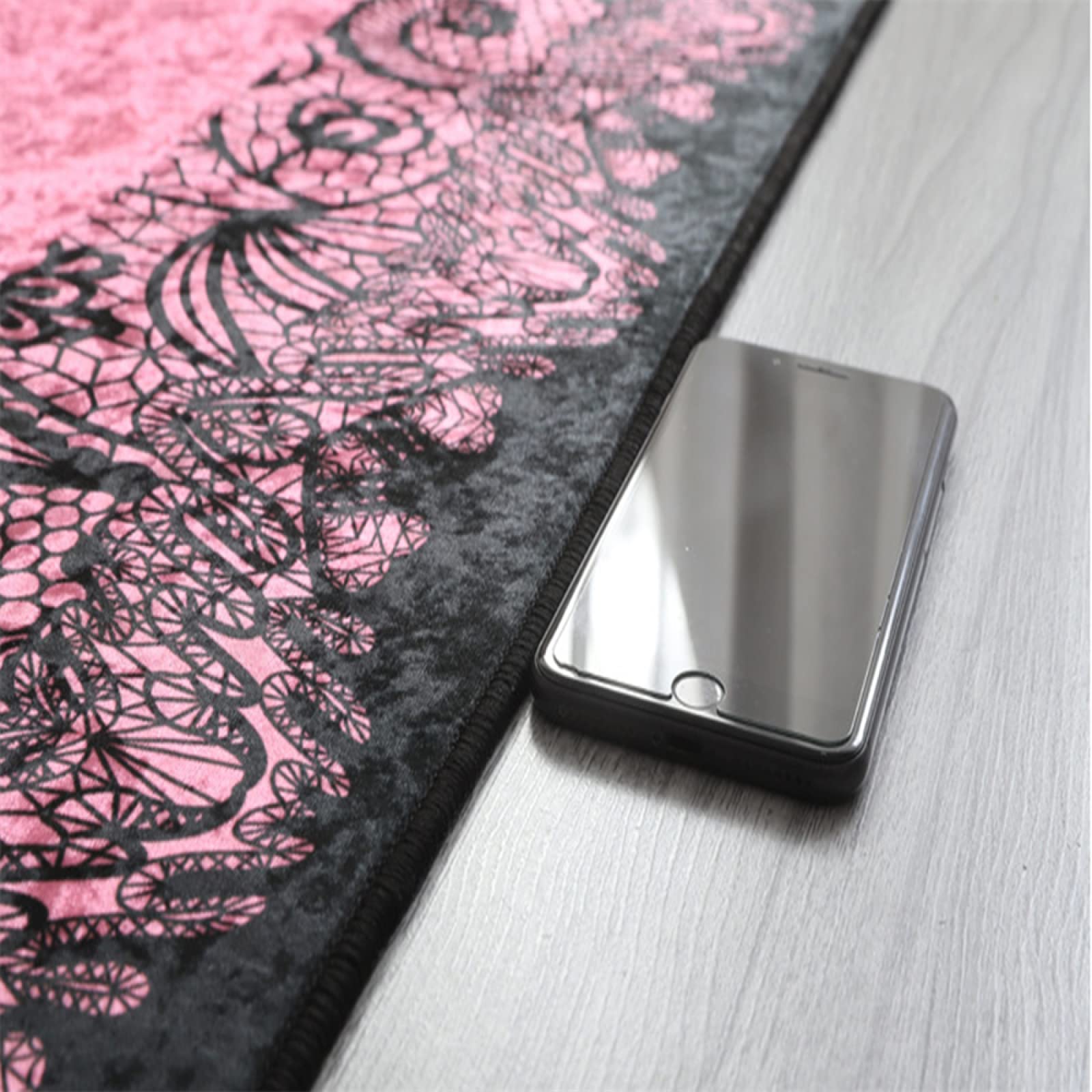 Deco Chambre Fille Tapis Jardin Extérieur Tapis antidérapant pour Chambre de Fille Rose à l'extérieur de la Zone de Tapis 60X120CM Tapis De Chambre Ado Descente De Lit Chambre