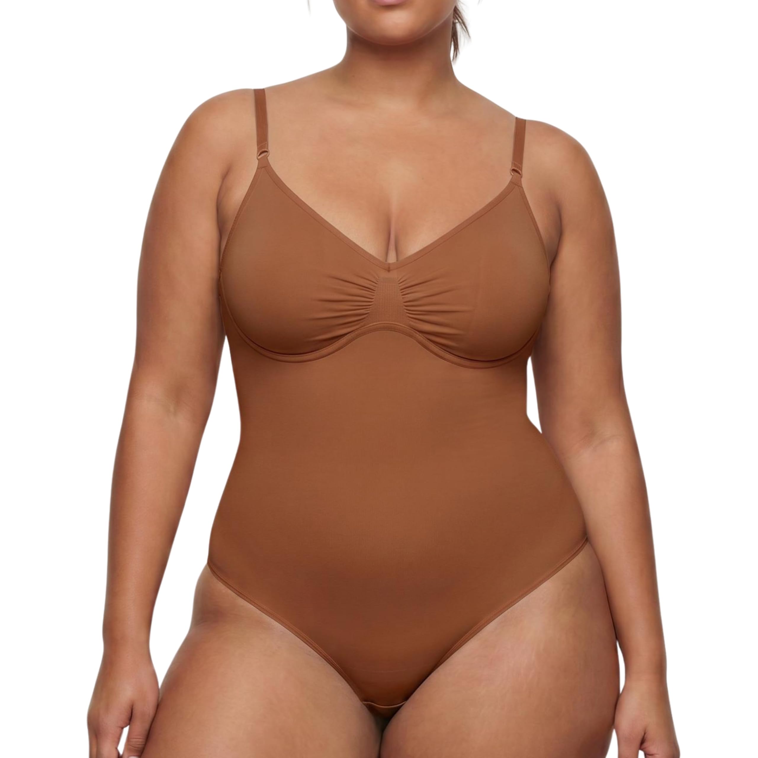 EvenLina Sculpting Shapewear Bodysuit for Women – Seamless Tummy Control Compression with Breathable Comfort - Women's Shapewear for a Flattering Silhouette - Perfect Body shaper - Large - Bronze