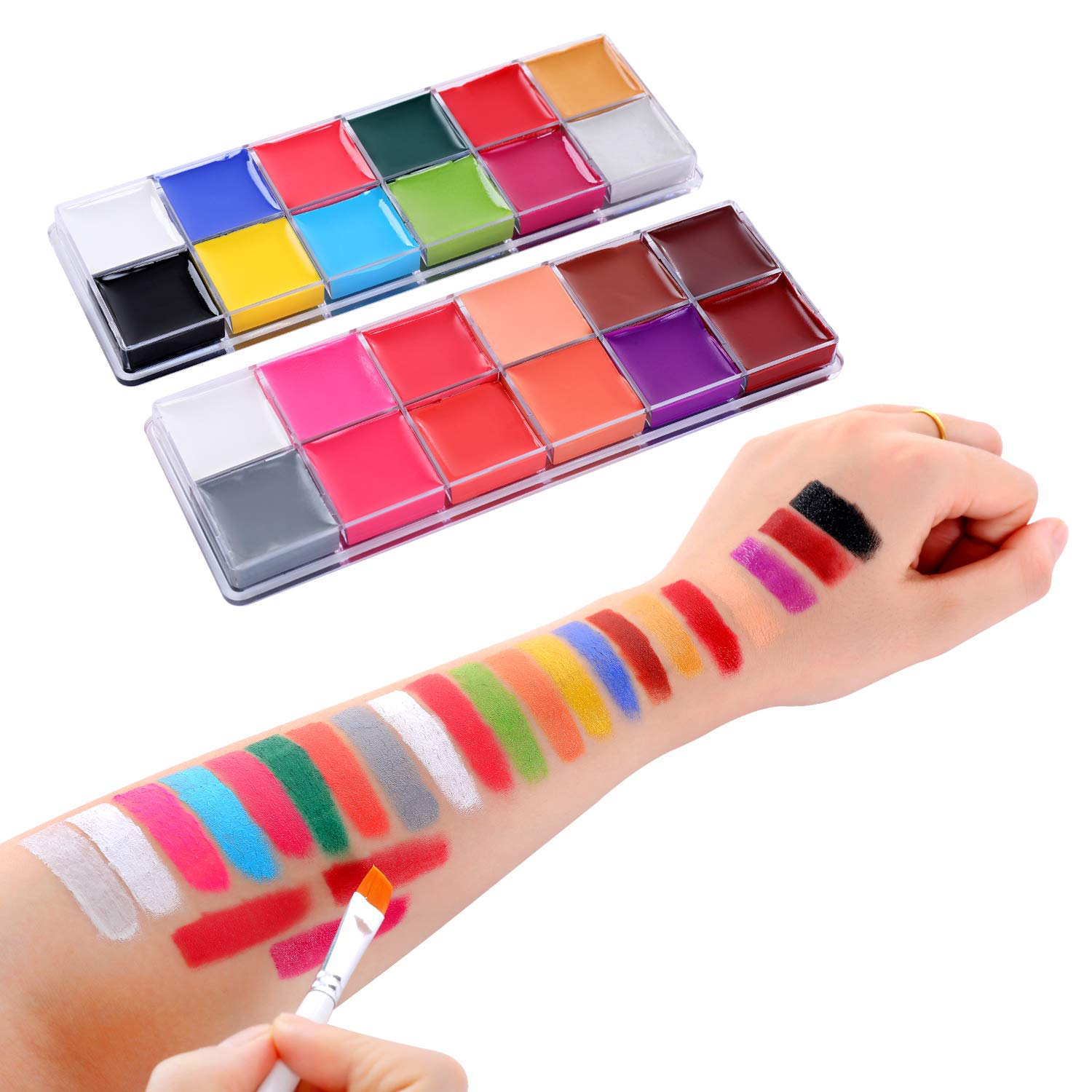 Face and Body Paint Kit By Color Technik 24 Professional Oil Based