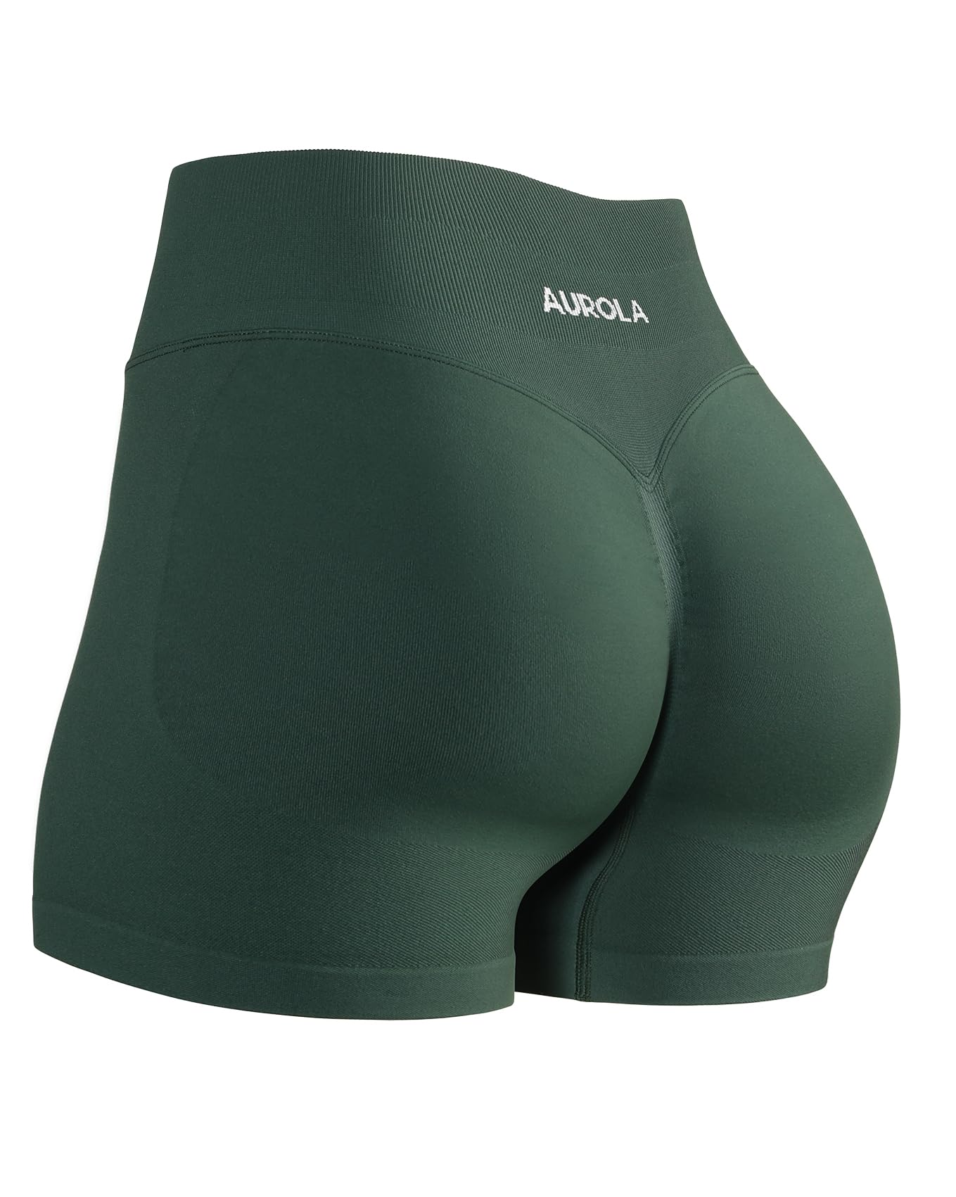 AUROLA Influence Workout Shorts for Women,2.5 3.5 4.5 5.5 6.5 No Roll Up Squat Proof Scrunch Seamless Compression Gym Short