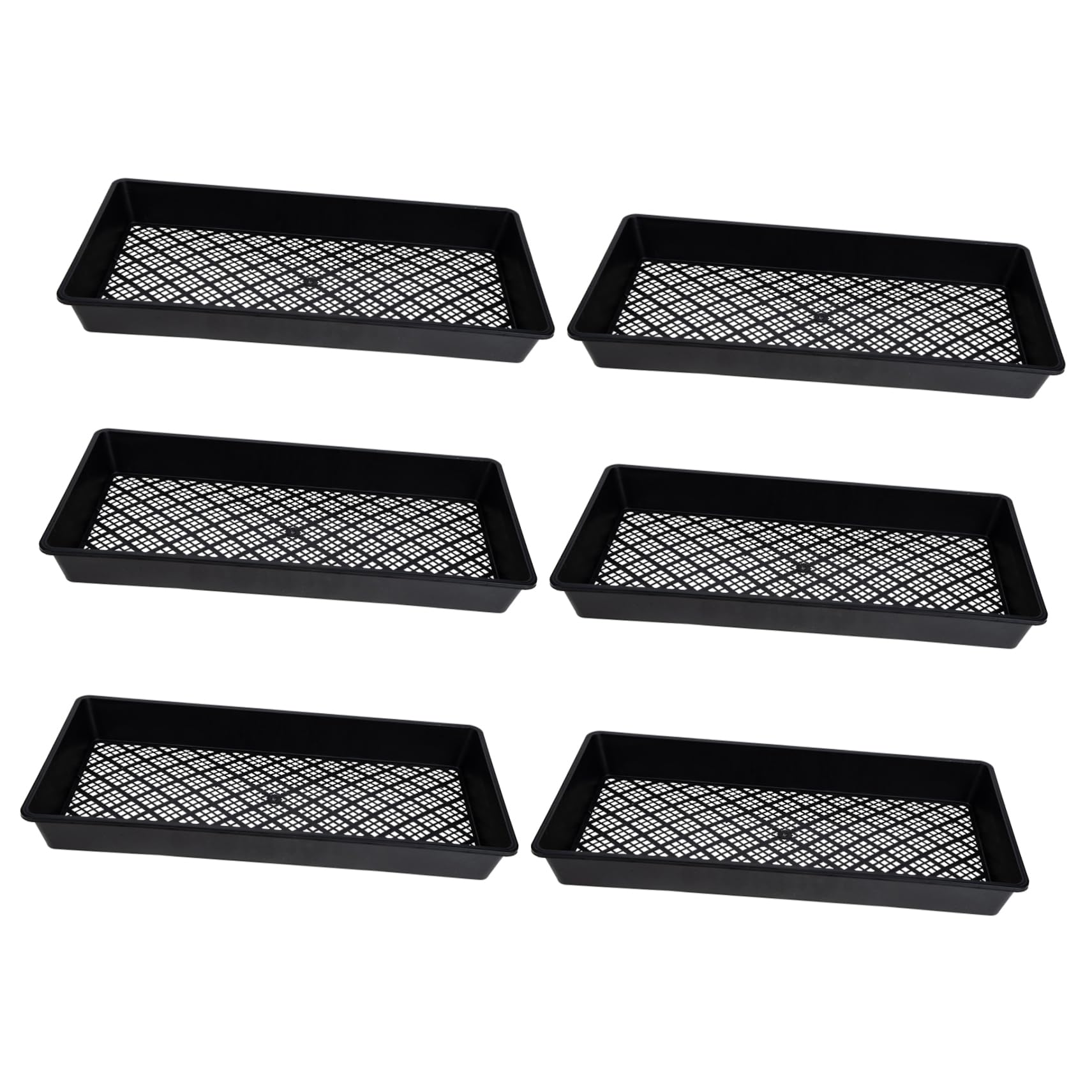 SUPVOX 6pièces Plateaux De Germination De Plantes Lot de Trays De Culture avec Fond Creux pour Et Jardinage Intérieur