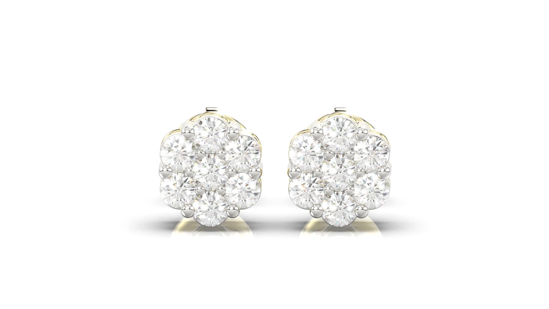 SI Argyle Rose De France 9K Gold Ohrstecker, 0,12 Ct