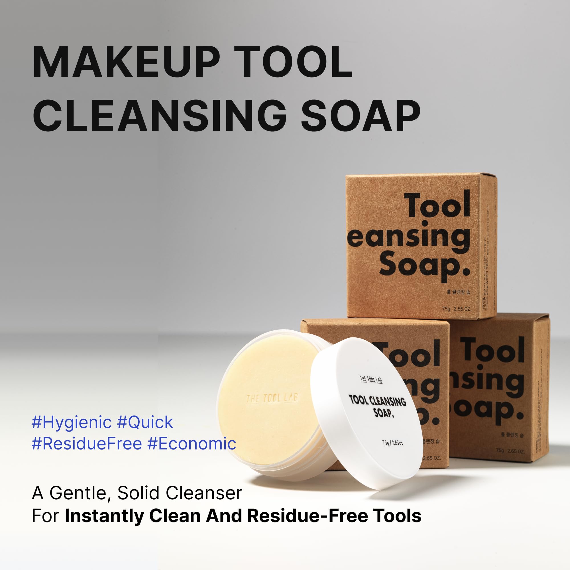 THE TOOL LAB Makeup Tool Cleansing Soap for Brushes, Sponges & Puffs