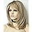 Wigs for white women blonde bob wig medium length wigs for women Sandy blonde with dark roots Synthetic wig for white Women (Sandy bob)