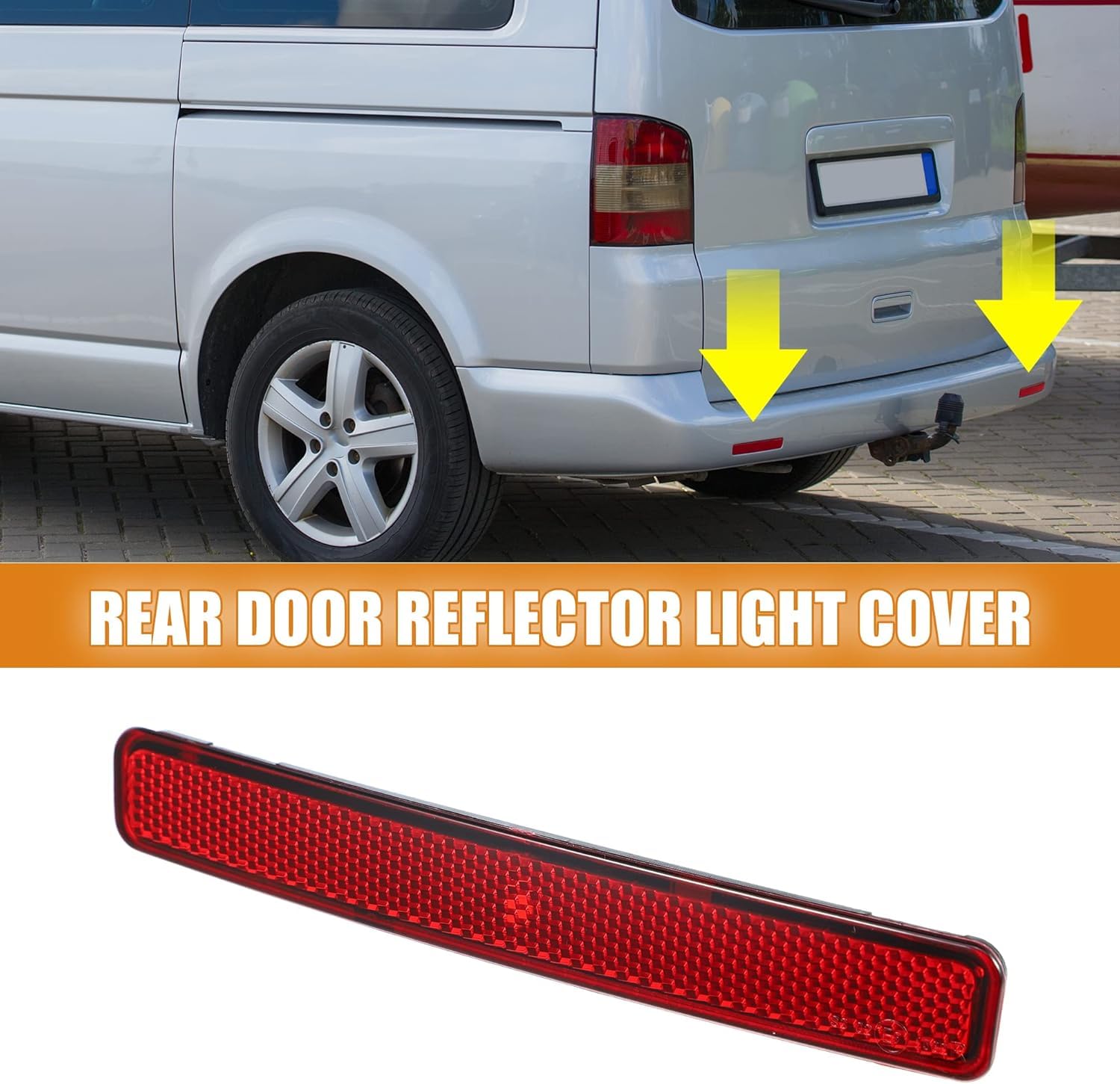 7E0945105 Lente catarifrangente paraurti posteriore sinistra destra di ricambio per VW T5 Transporter Caravelle Multivan 7E0945106, Catarifrangenti fanali posteriori, Paraurti posteriore