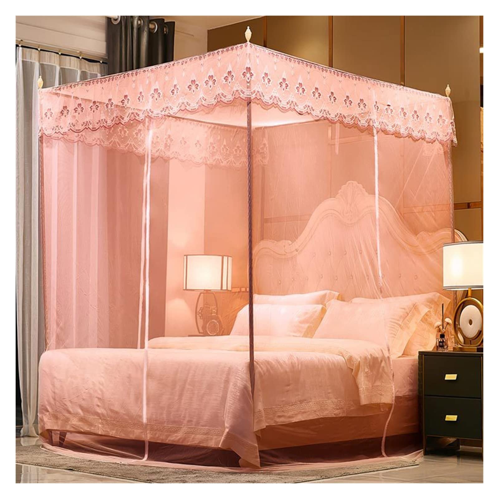 Moskitonetz für Doppelbett, großes Maschengewebe zum Schutz vor Mücken, universelles Moskitonetz für Reisen, Camping und Familiengebrauch (Farbe: Jade, Größe: 180 x 200 cm)