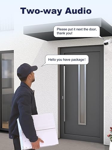 Miniatura 5 de Anpviz Cámara de seguridad gran angular PoE de 6MP para exteriores, cámara panorámica de bala IP de doble lente de 180, luz roja y azul y alarma de