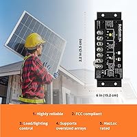 Vista 3 de Morningstar SunSaver 10A PWM Controlador de carga solar (SS-10L-24V) - Regulador de panel solar para baterías de 24V, carga de batería de cuatro