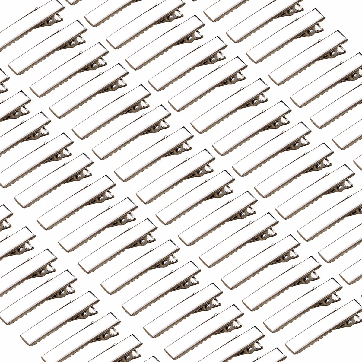 DIY Hair Clips, Manshui 150 Pcs 1.26 Inches Bulk Single Prong Alligator Hair Clips with Teeth, Nickel Plated Metal Hair Clips for Hair Styling, DIY Accessories for Arts and Projects (3.2cm Silver 150)