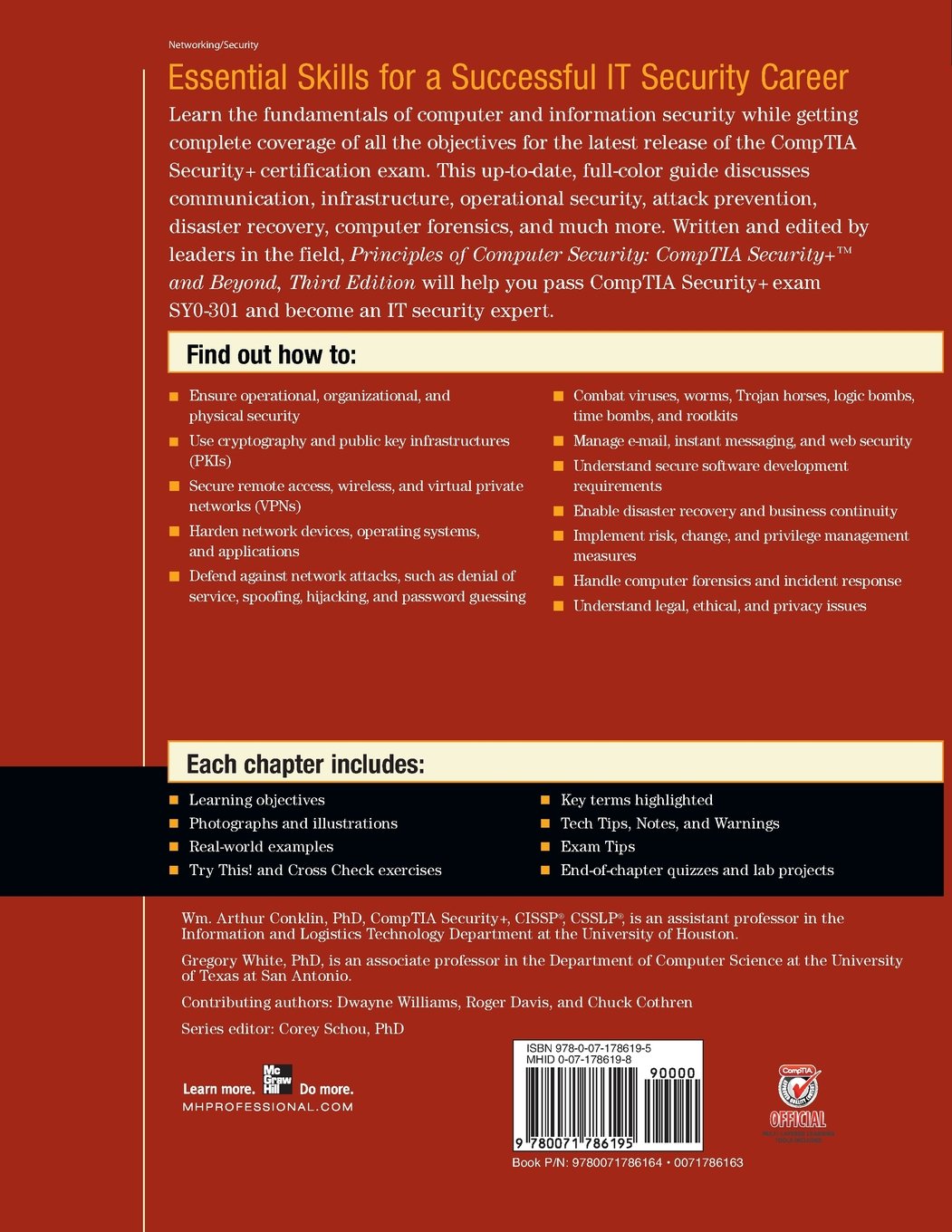 Principles of Computer Security: CompTIA Security+ and Beyond (Exam SYO-301) (Official CompTIA Guide)