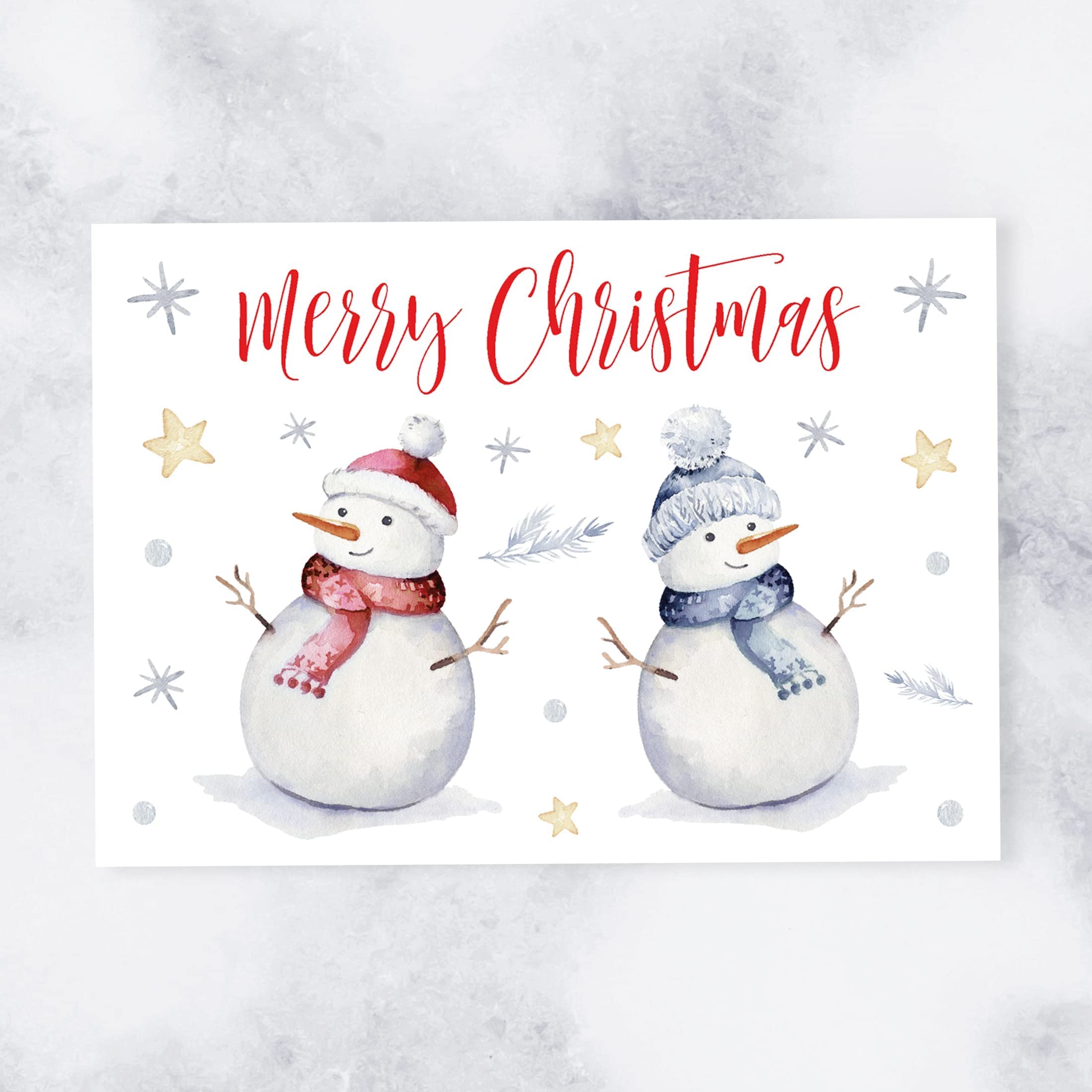 Hunts England Biglietto Di Natale Per Capo - 'To A Wonderful Boss At Christmas' - Collezione Snow People, 148x148mm Con Busta Marrone