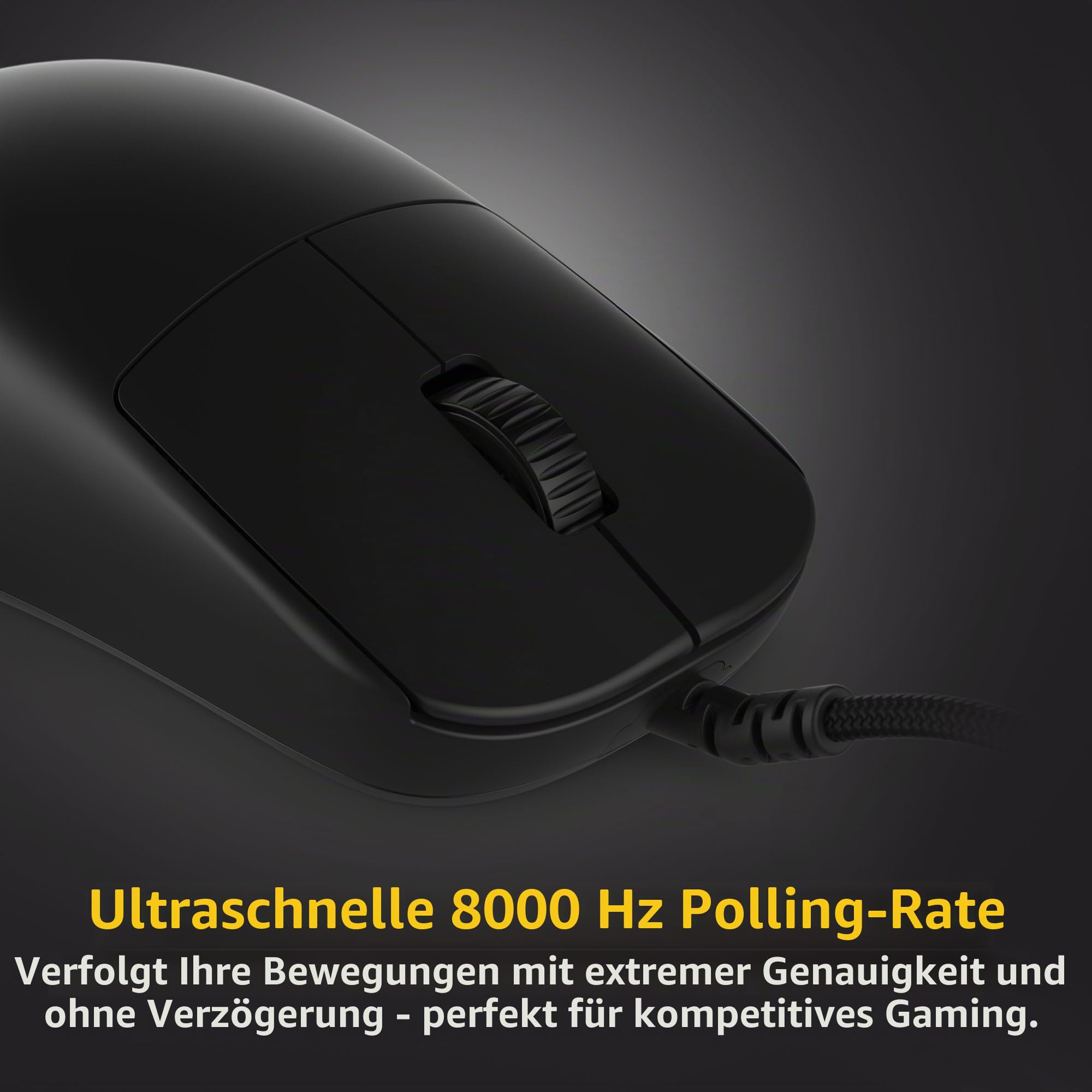 ENDGAME GEAR OP1 8k v2 Schwarz – Esports Gaming Maus mit Kabel, 30K DPI optischem Sensor, 8000Hz Polling, austauschbaren Switches & Claw-Grip-Design