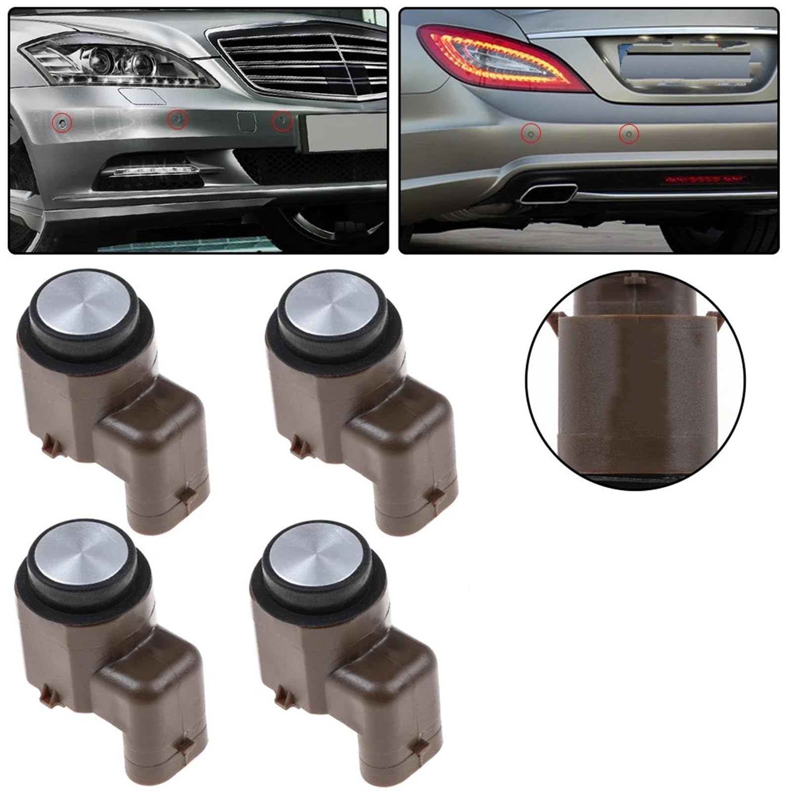 Czujnik wspomagania parkowania dla VW Golf V 2003-2009 i Jetta 2006-2009 (4 sztuki). Czujnik parkowania PDC do samochodu z wspomaganiem radarowym (3c0919275n).