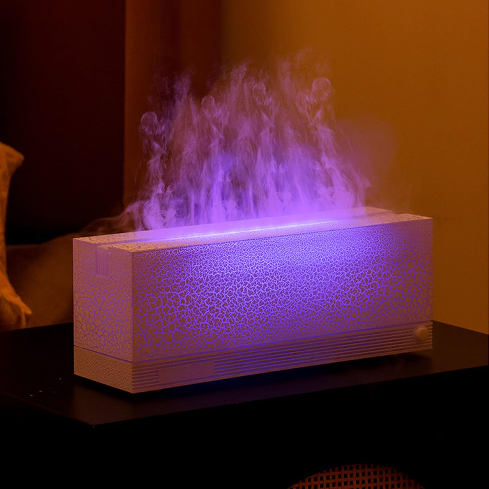 Umidificatore Diffusore Effetto 320ml, Struttura Satinata in Lega con Spegnimento Automatico Senza Acqua e Timer, Macchina per Aromaterapia USB con Luce Sfumata Colorata per Viaggi in