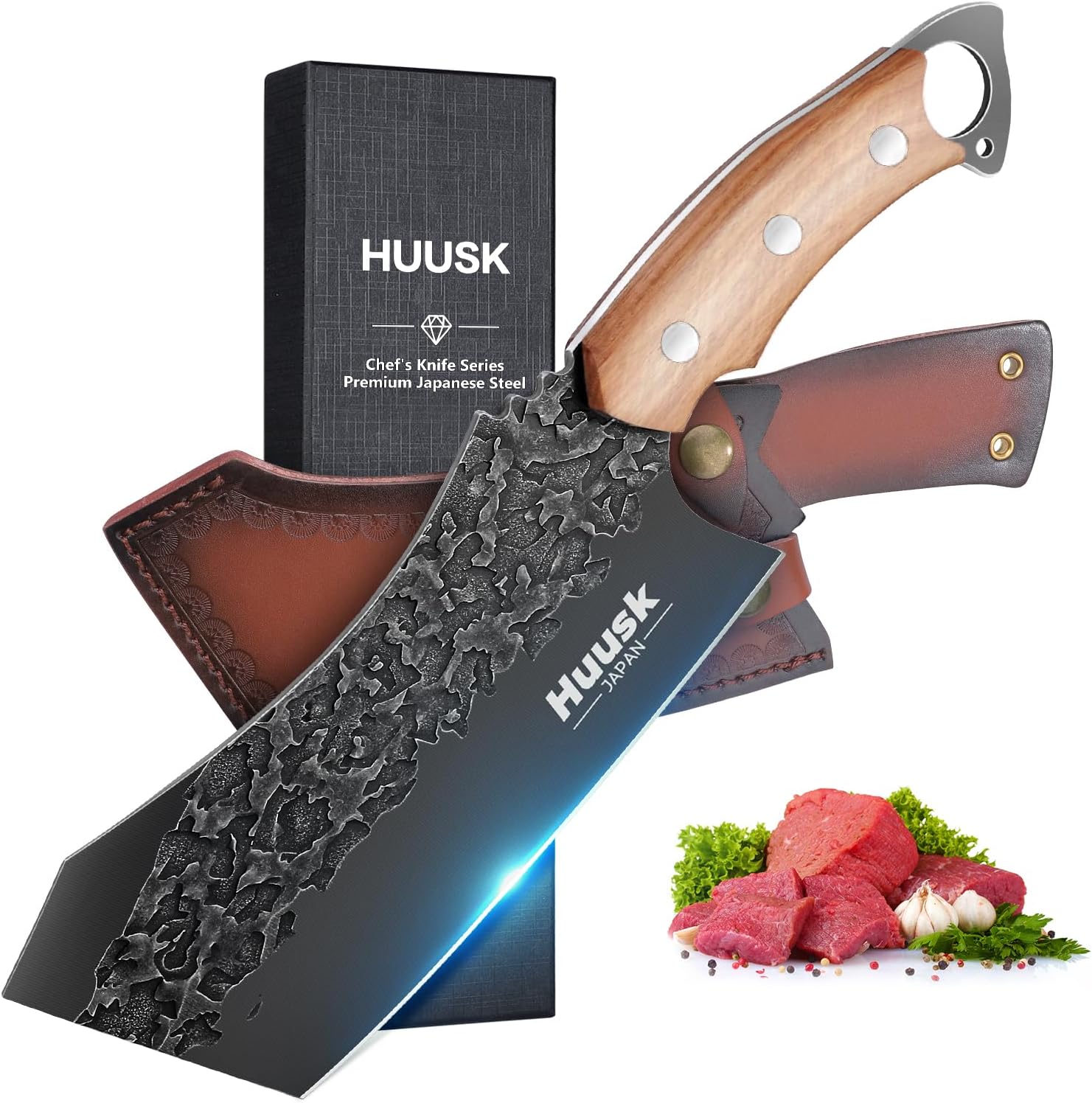 Amazon.com: Huusk Knives from Japan, Nakiri Knife Vegetable Cleaver ...