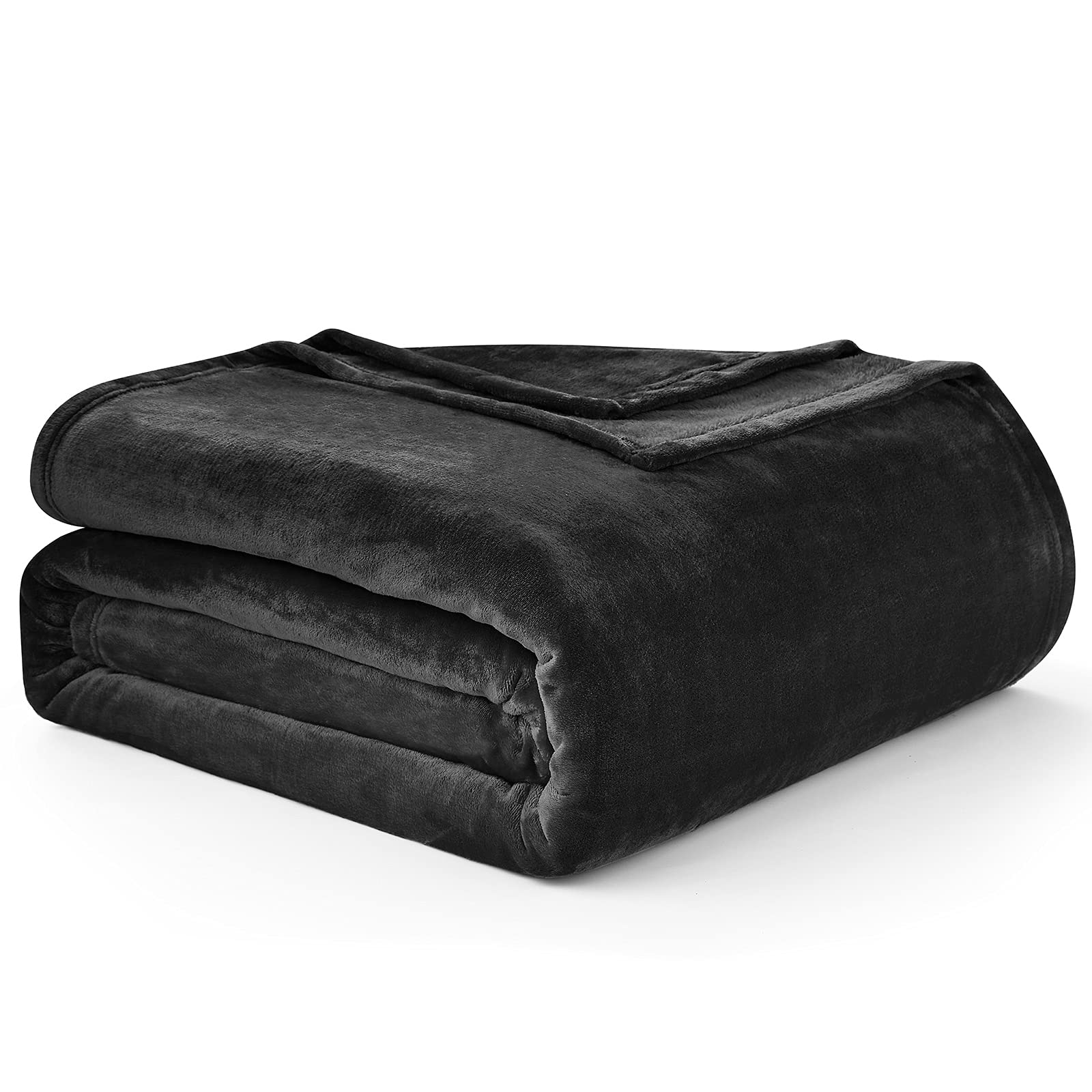 EHEYCIGA Manta Sofa Pequeña, Mantas para Cama, Manta de Franela Suave, Cobijas de Verano, Manta Polar Cubre Sofa, 130x165 cm, Negro