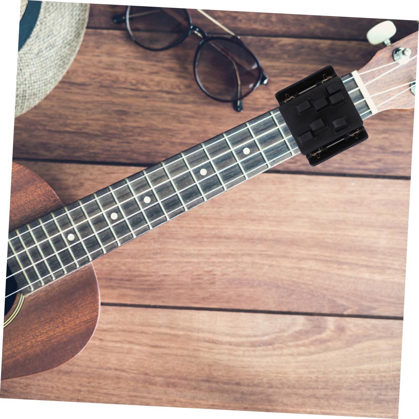 ibasenice Ukulele Chord Trainer Practice Tool for Learners Design with Chords Musical Instrument Accessory for and Song Play Great present for Ukulele Lovers