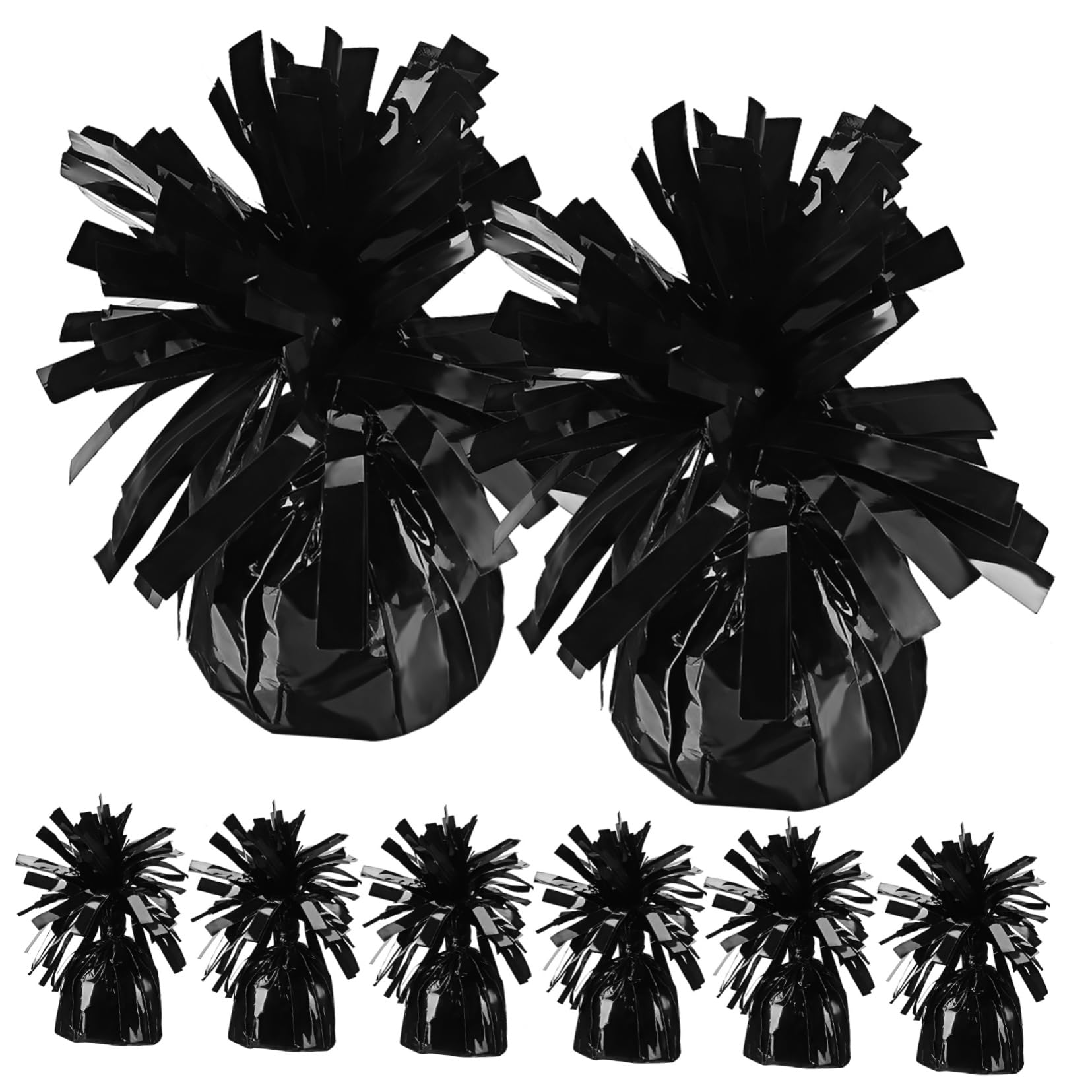 Kit de 8 Poids pour Ballons en Pet Noir Design Unique, Stable et Résistant pour Décoration de Fêtes et Mariages, Accessoires pour Couloirs et Événements