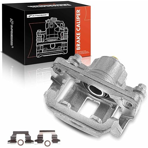 A-Premium Disc Brake Caliper Assembly with Bracket Compatible with Select Nissan Models - Rogue 2008-2013, Rogue Select 2014-2015, L4 2.5L - Rear Right Passenger Side