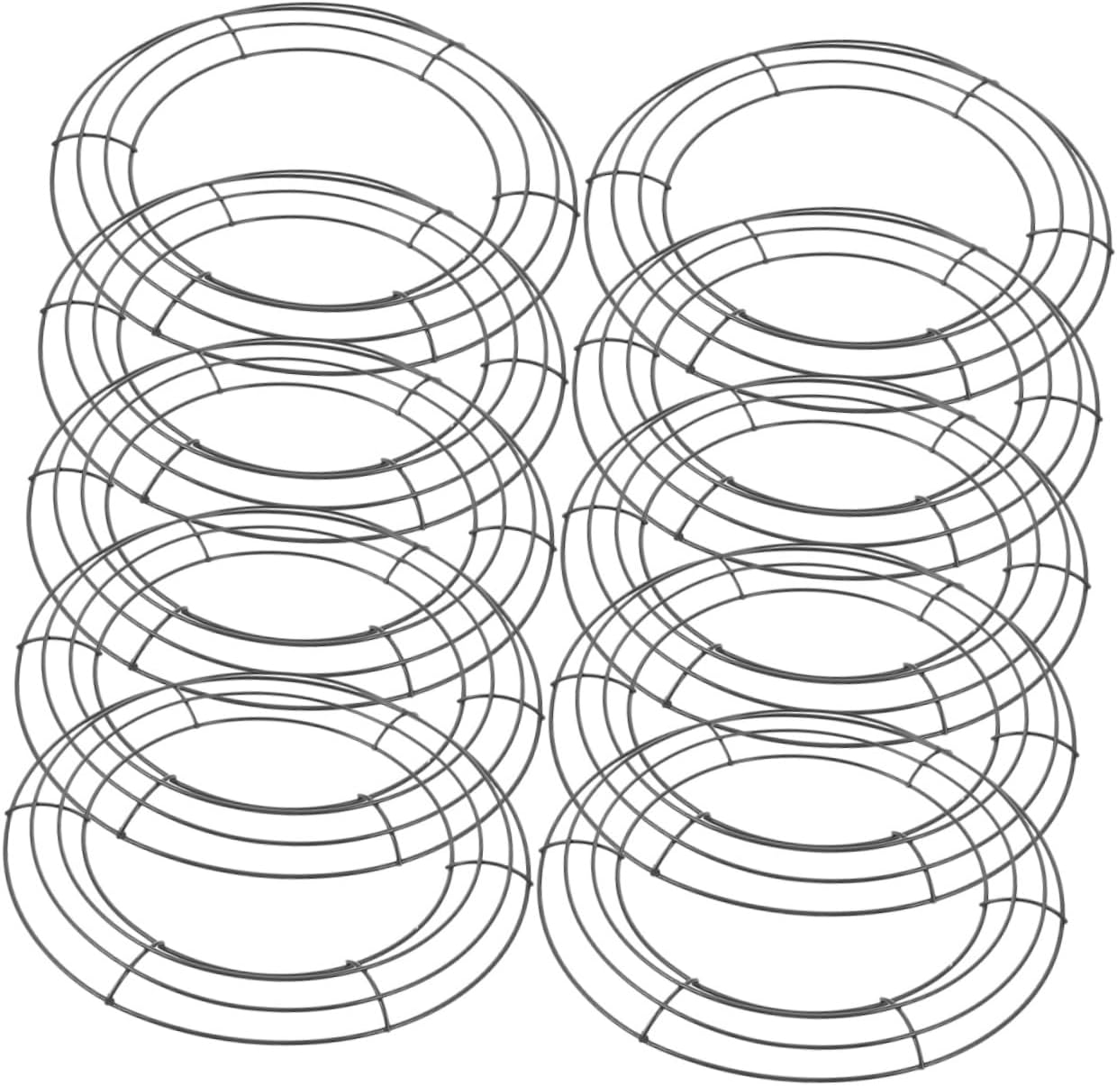 DECHOUS 10pcs Round Wreath Frame for Craft Projects Versatile Iron for Holiday Decor Floral Arrangements and Home Decoration