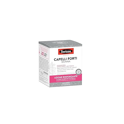 Swisse Capelli Forti Donna, Integratore Alimentare che Combina Vitamine, Minerali ed Estratti di Erbe Naturali, Utili per Mantenere la Forza del Capello, 30 Compresse da 1460 mg