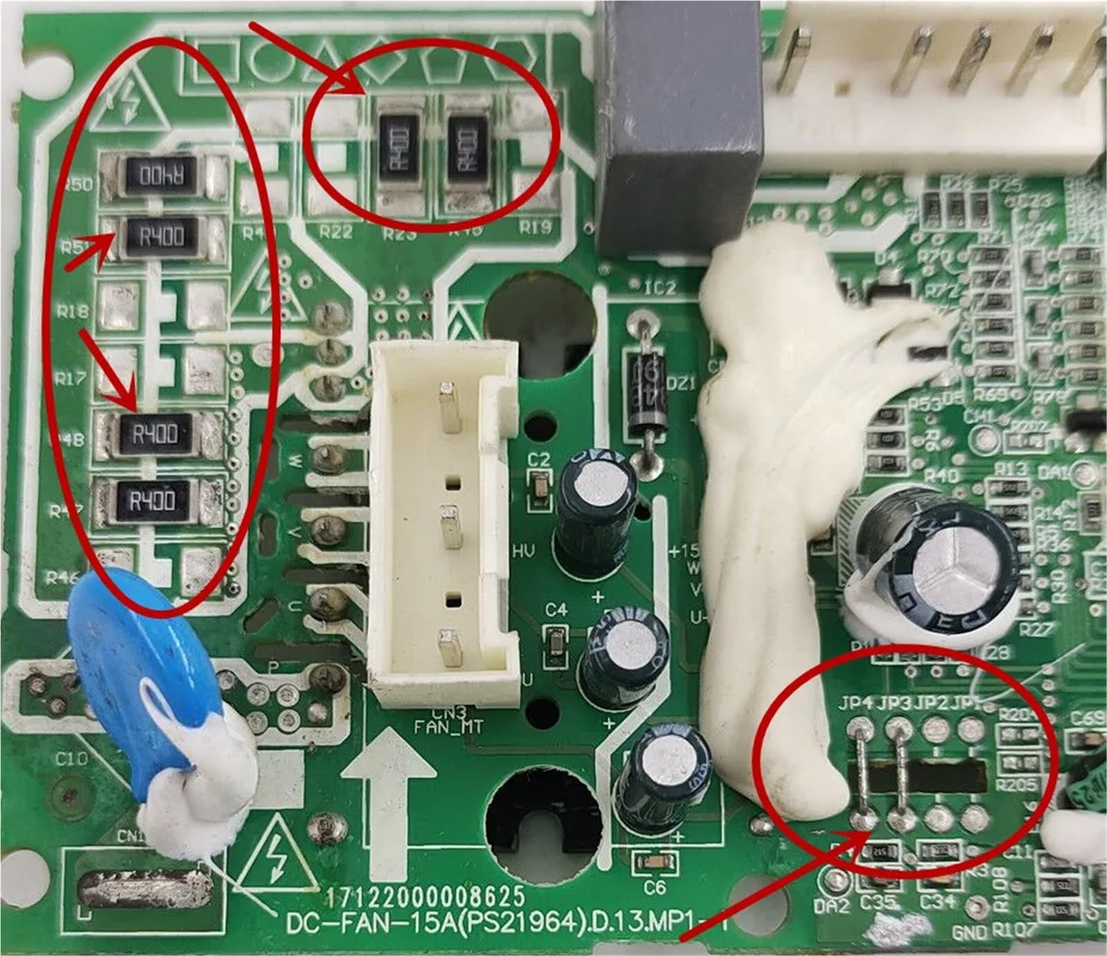Płyta sterująca klimatyzatora DC-FAN-15A (PS21964).D.13.MP1-1 Moduł wentylatora PCB 17122000008625 Części klimatyzatora
