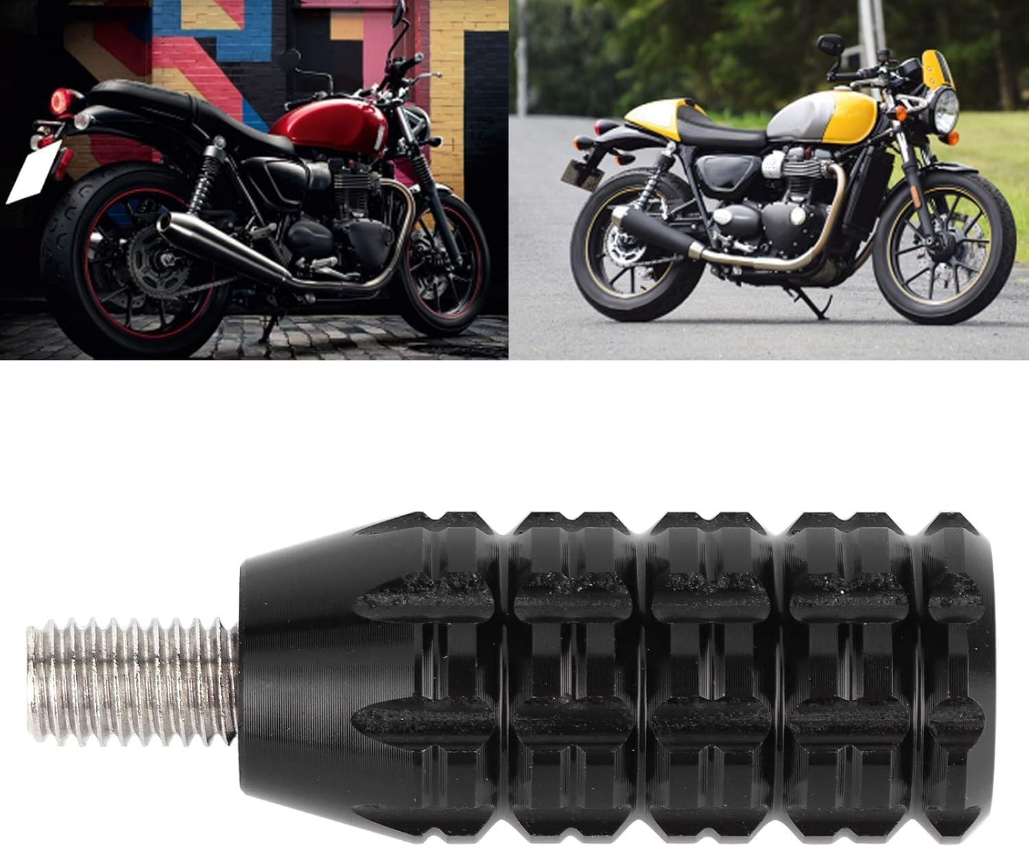 Pedale del Cambio per Moto Aramox, Pedale della Leva del Cambio Ingranditore per Pedale in Lega di Alluminio CNC Adatto per Street Scrambler/Bonneville T100(Nero)