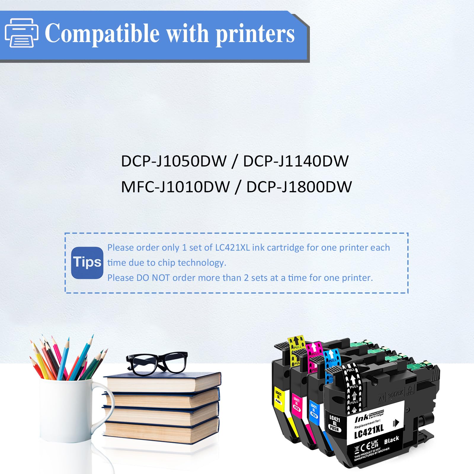 LC422XL LC422 (3000 pagines XL) Cartucce d'inchiostro Compatibile per